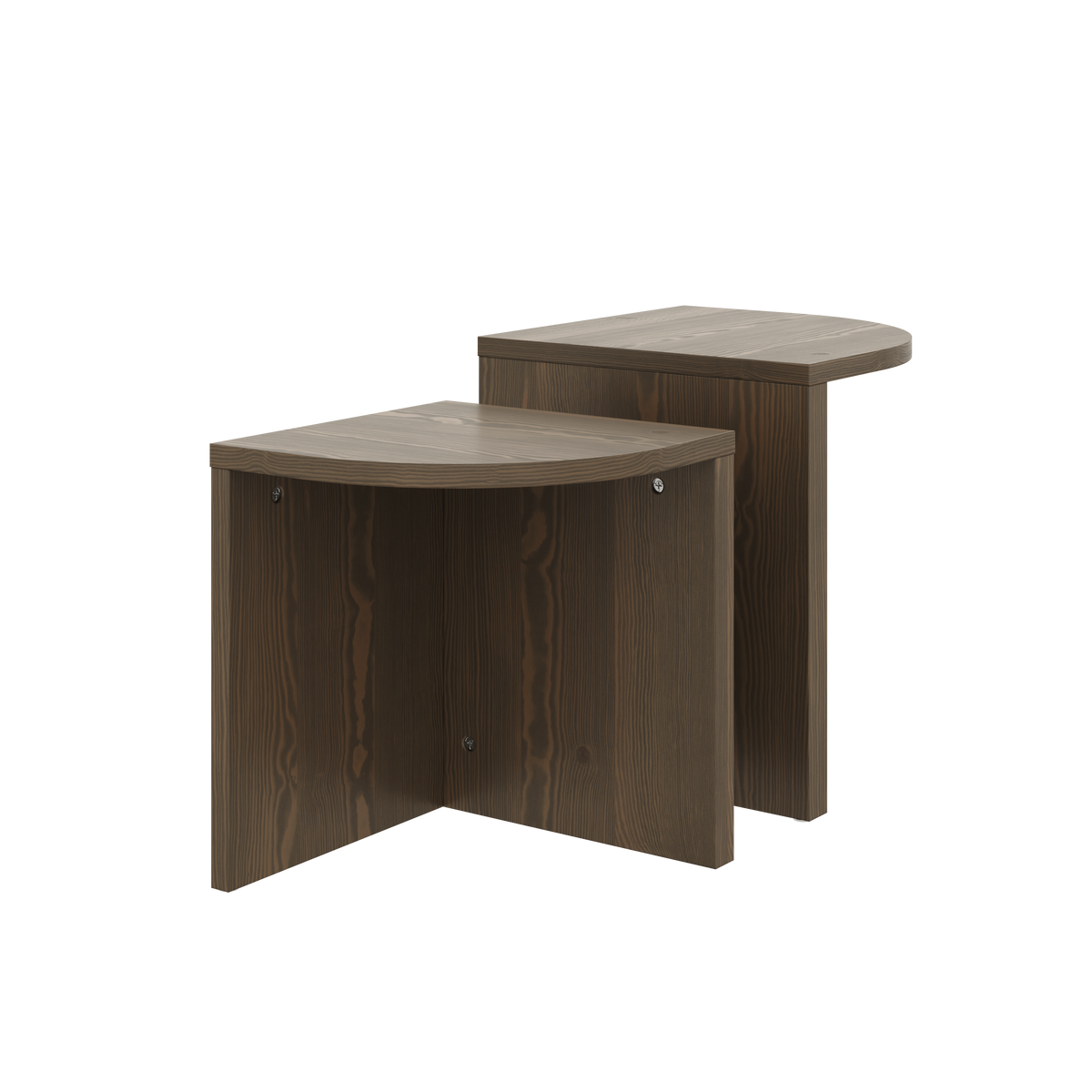 COMBINE SIDE TABLES SET CAROB BROWN