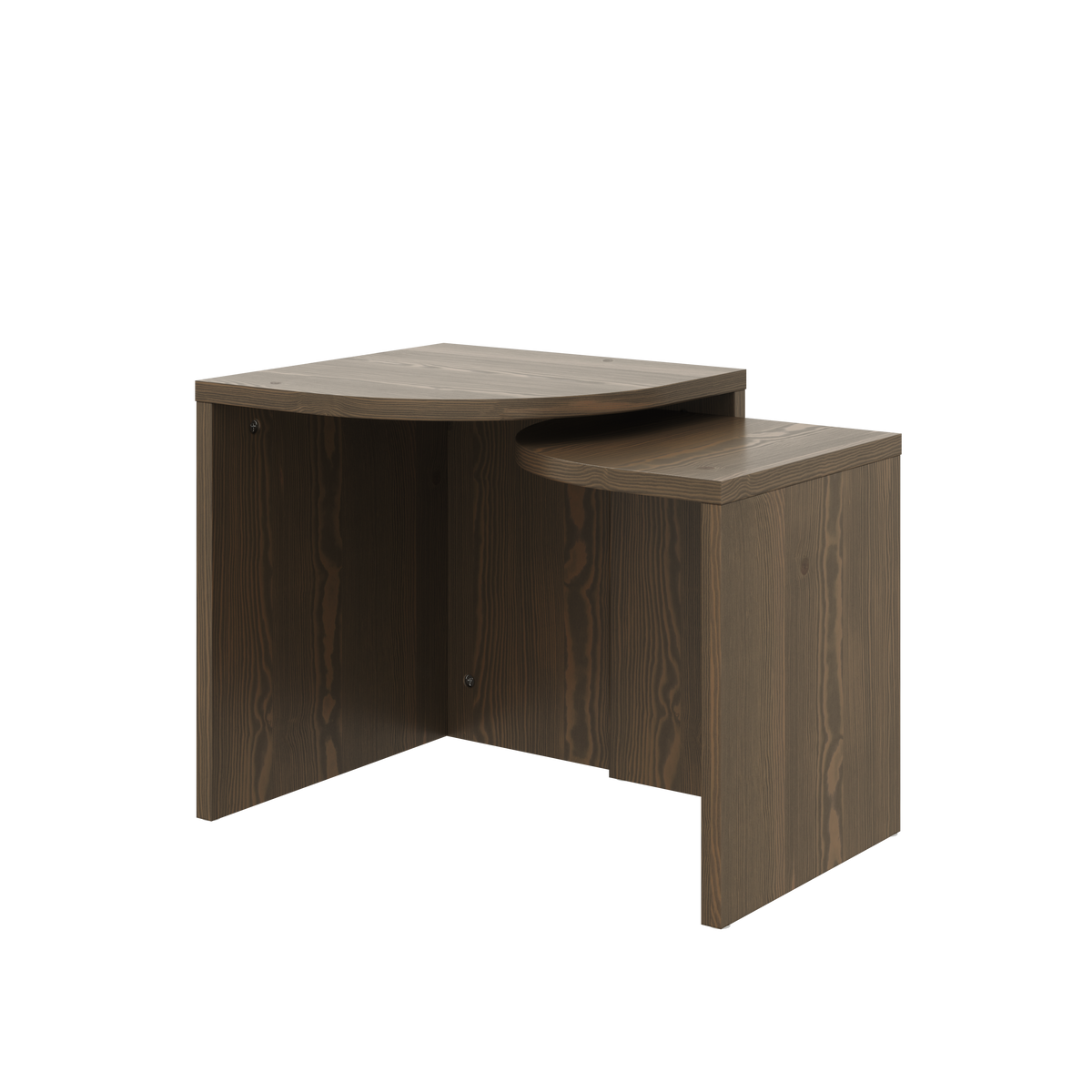 COMBINE SIDE TABLES SET CAROB BROWN