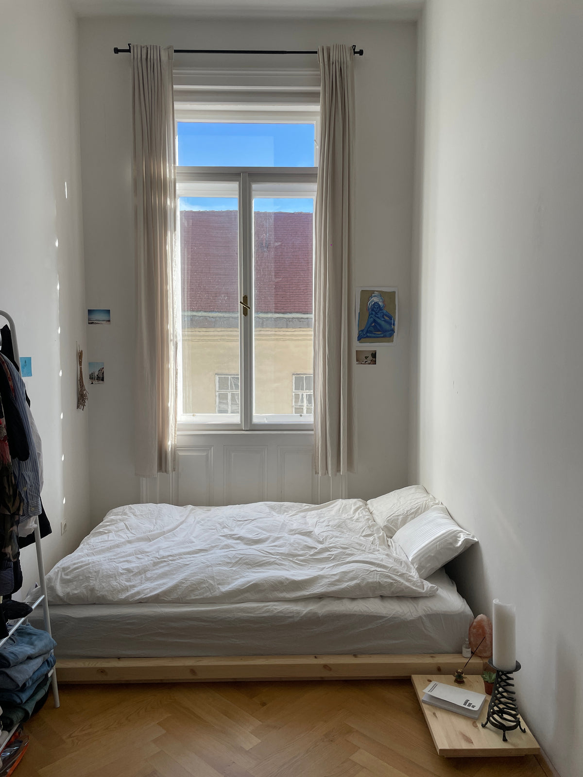 DOCK BED CLEAR LACQUERED 180 X 200