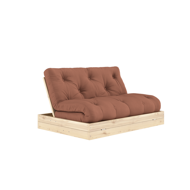 FLIP RAW 140 X 200 AVEC MATELAS BRUN ARGILE
