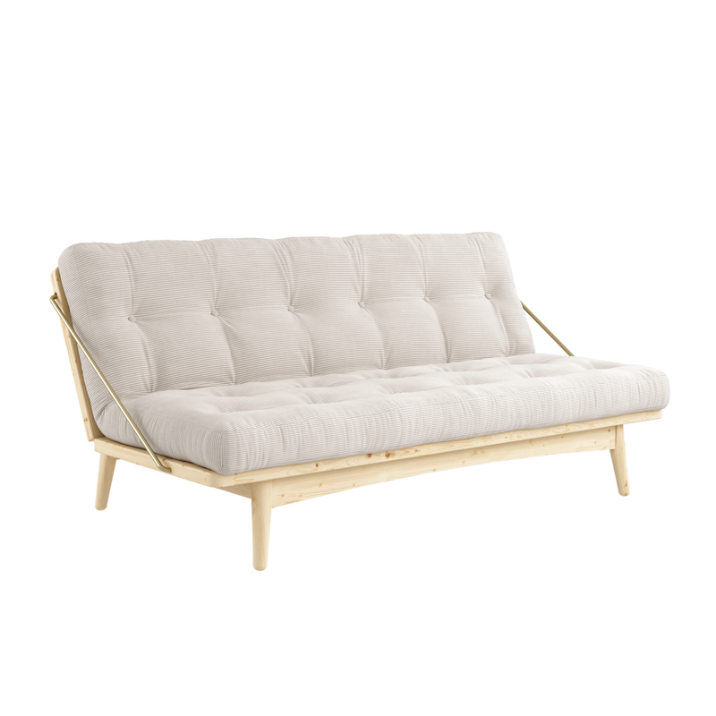 FOLK CLEAR LACQUERED W. 5-LAYER MIXED MATTRESS IVORY