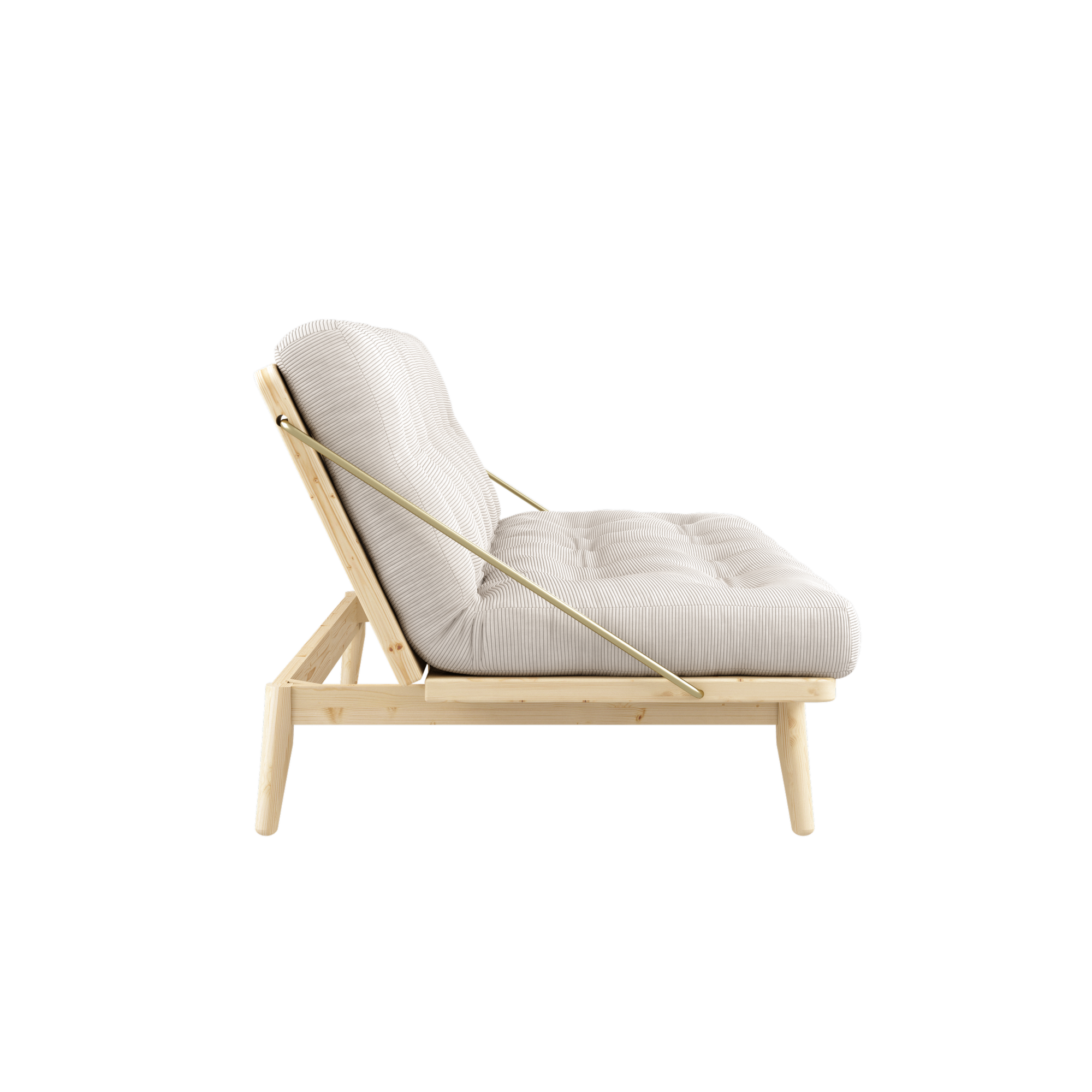 FOLK CLEAR LACQUERED W. 5-LAYER MIXED MATTRESS IVORY