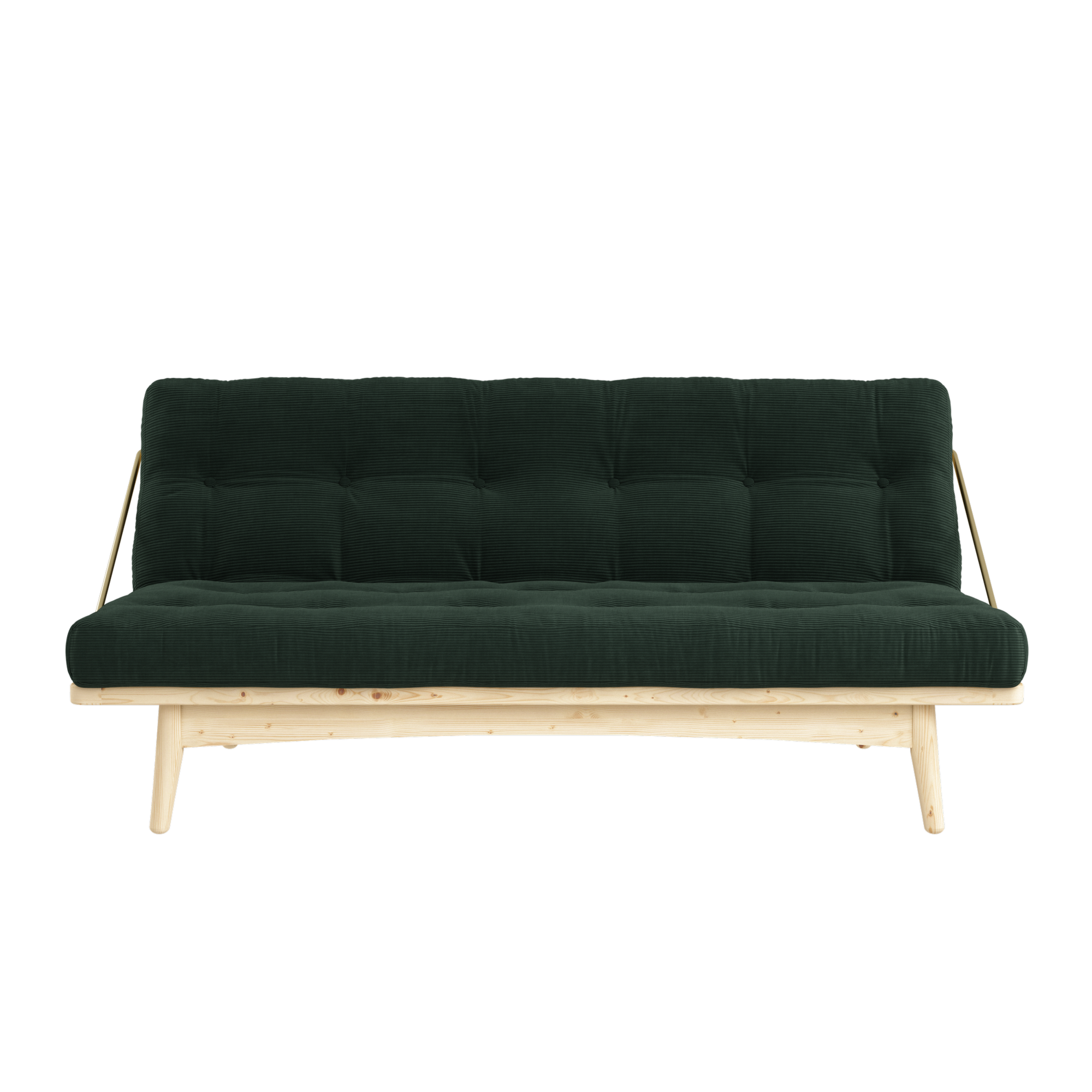 FOLK CLEAR LACQUERED W. 5-LAYER MIXED MATTRESS SEAWEED