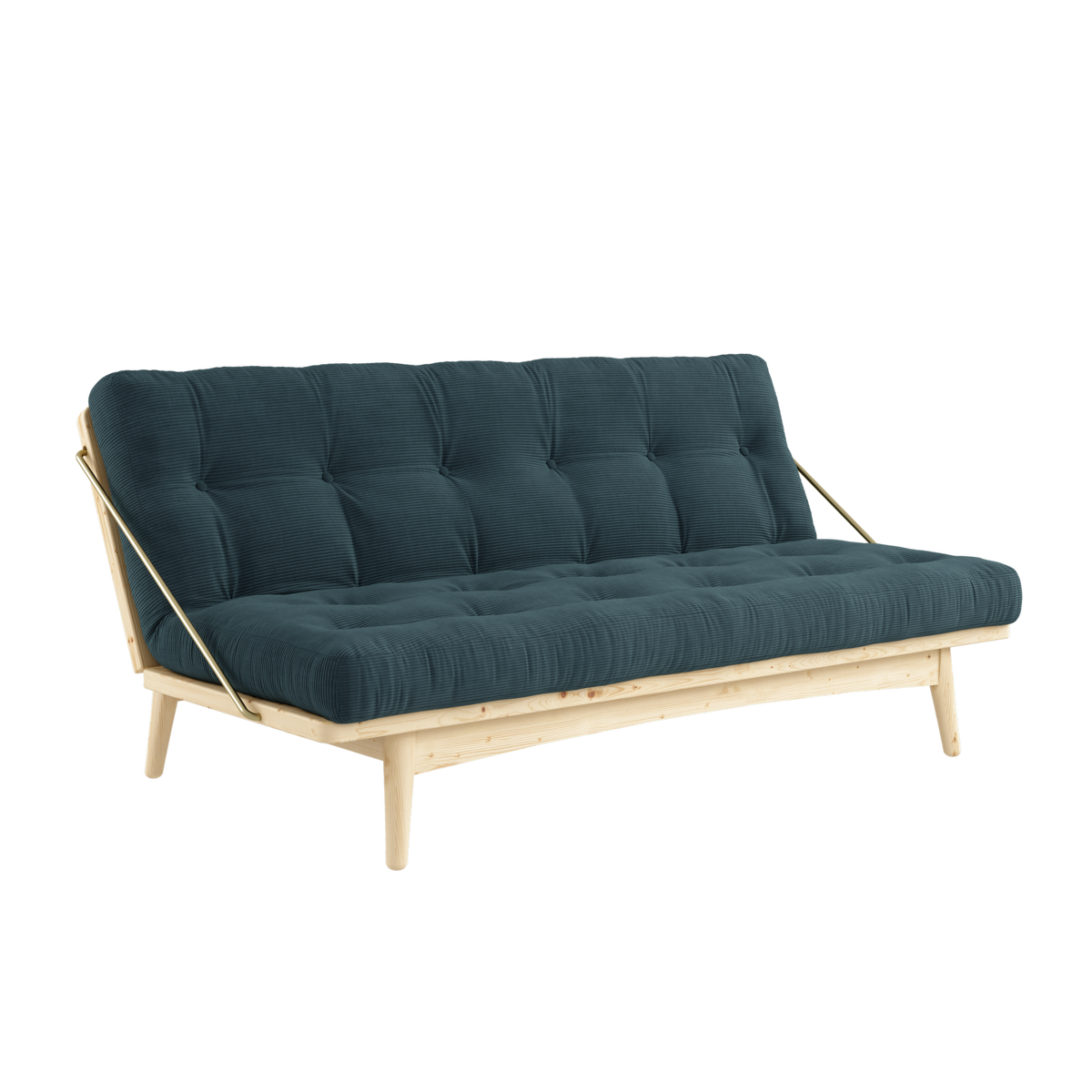 FOLK CLEAR LACQUERED W. 5-LAYER MIXED MATTRESS PALE BLUE