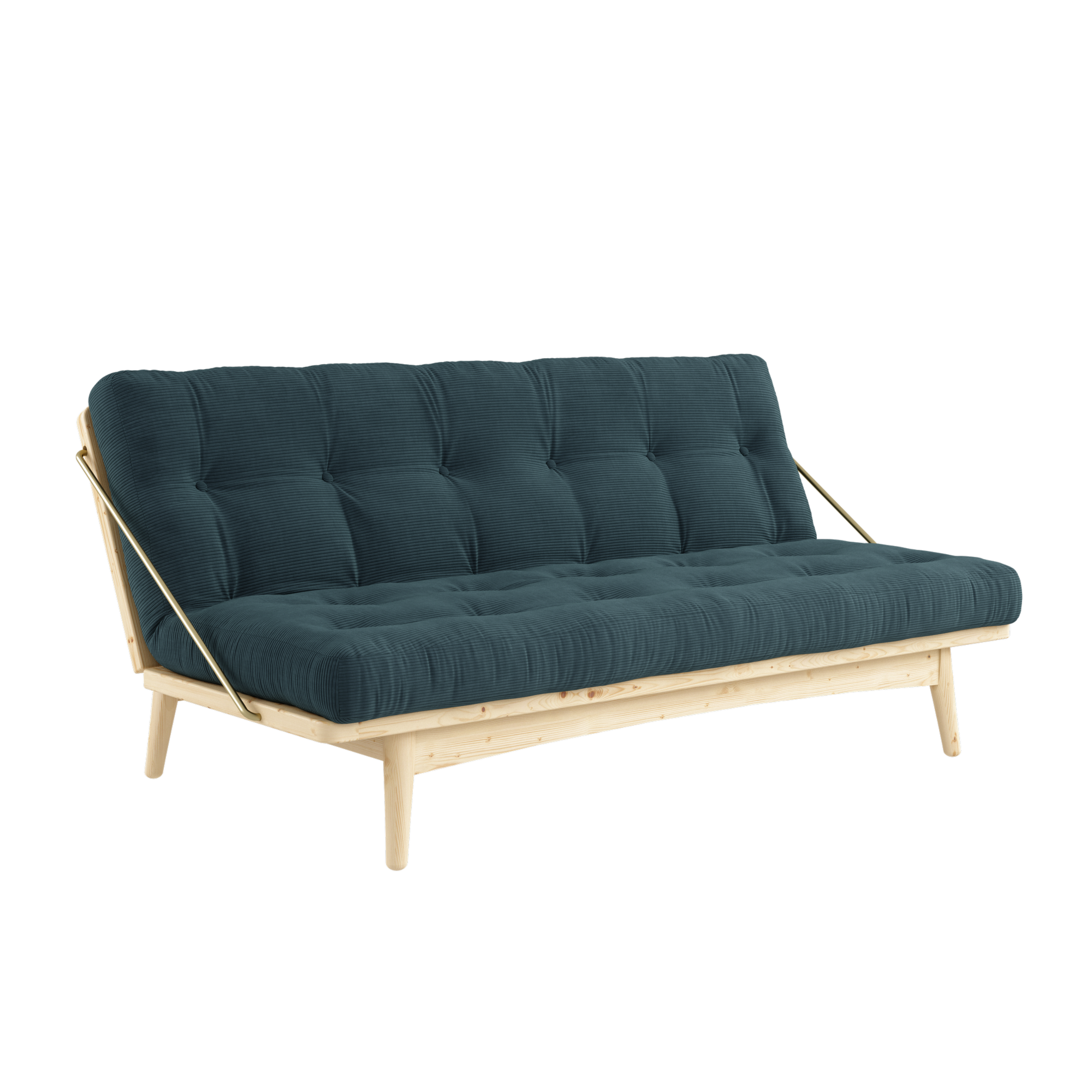 FOLK CLEAR LACQUERED W. 5-LAYER MIXED MATTRESS PALE BLUE