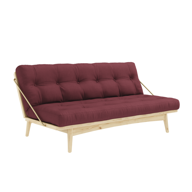 FOLK CLEAR LACQUERED W. 5-LAYER MIXED MATTRESS BORDEAUX