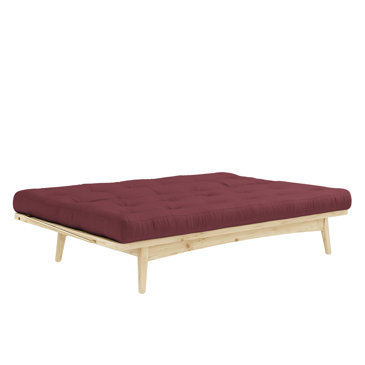 FOLK CLEAR LACQUERED W. 5-LAYER MIXED MATTRESS BORDEAUX
