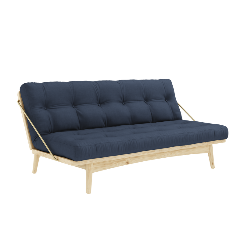 FOLK CLEAR LACQUERED W. 5-LAYER MIXED MATTRESS NAVY