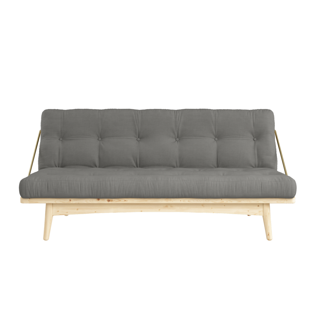 FOLK CLEAR LACQUERED W. 5-LAYER MIXED MATTRESS GREY