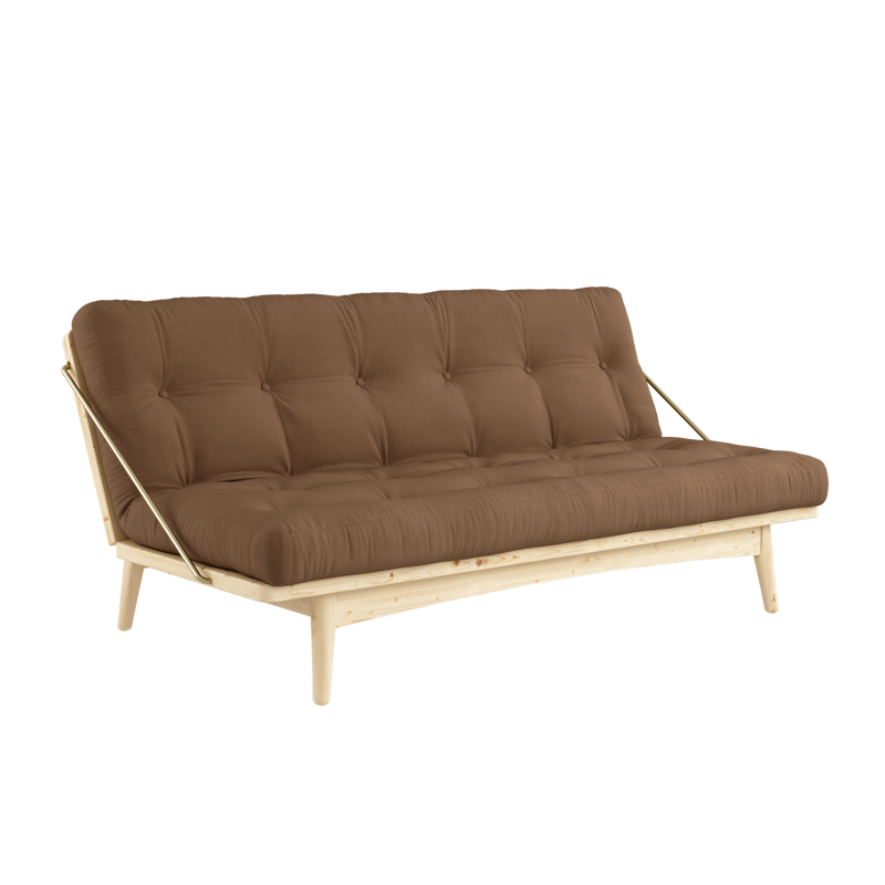 FOLK CLEAR LACQUERED W. 5-LAYER MIXED MATTRESS MOCCA