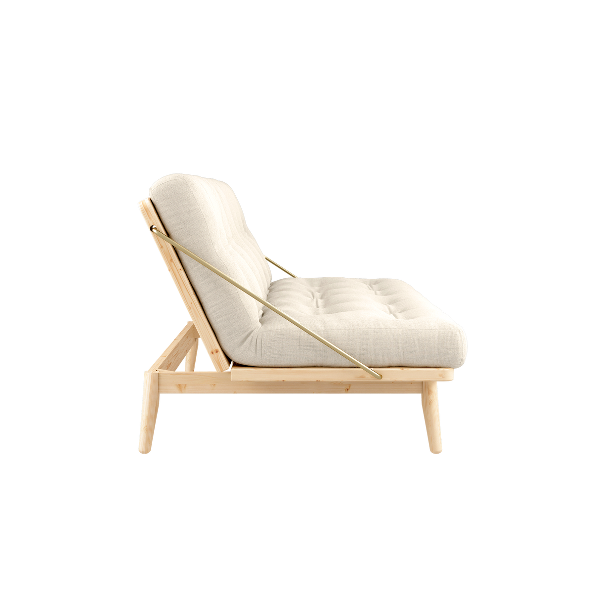 FOLK CLEAR LACQUERED W. 5-LAYER MIXED MATTRESS LINEN