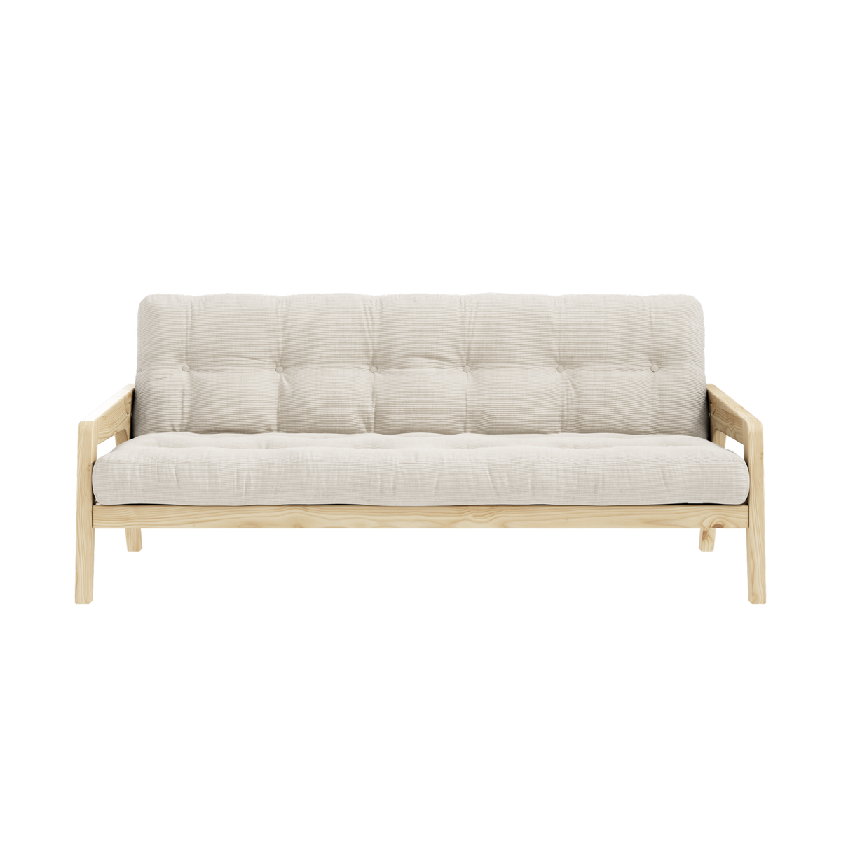 GRAB CLEAR LACQUERED W. 5-LAYER MIXED MATTRESS IVORY