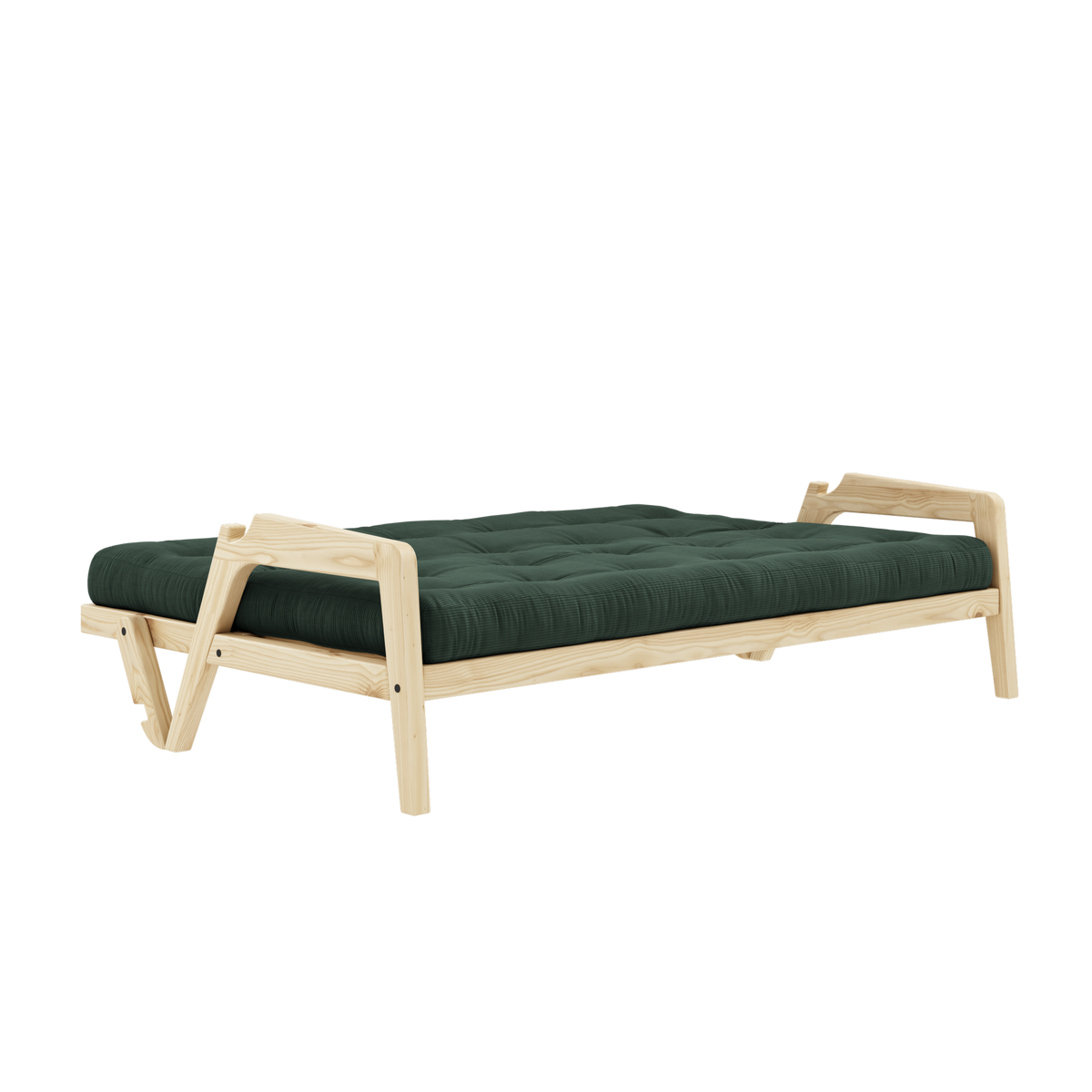 GRAB CLEAR LACQUERED W. 5-LAYER MIXED MATTRESS SEAWEED