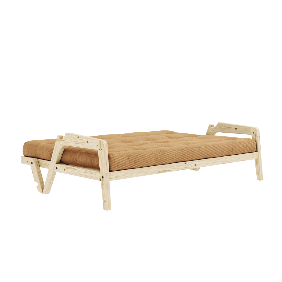 GRAB CLEAR LACQUERED W. 5-LAYER MIXED MATTRESS FUDGE BROWN
