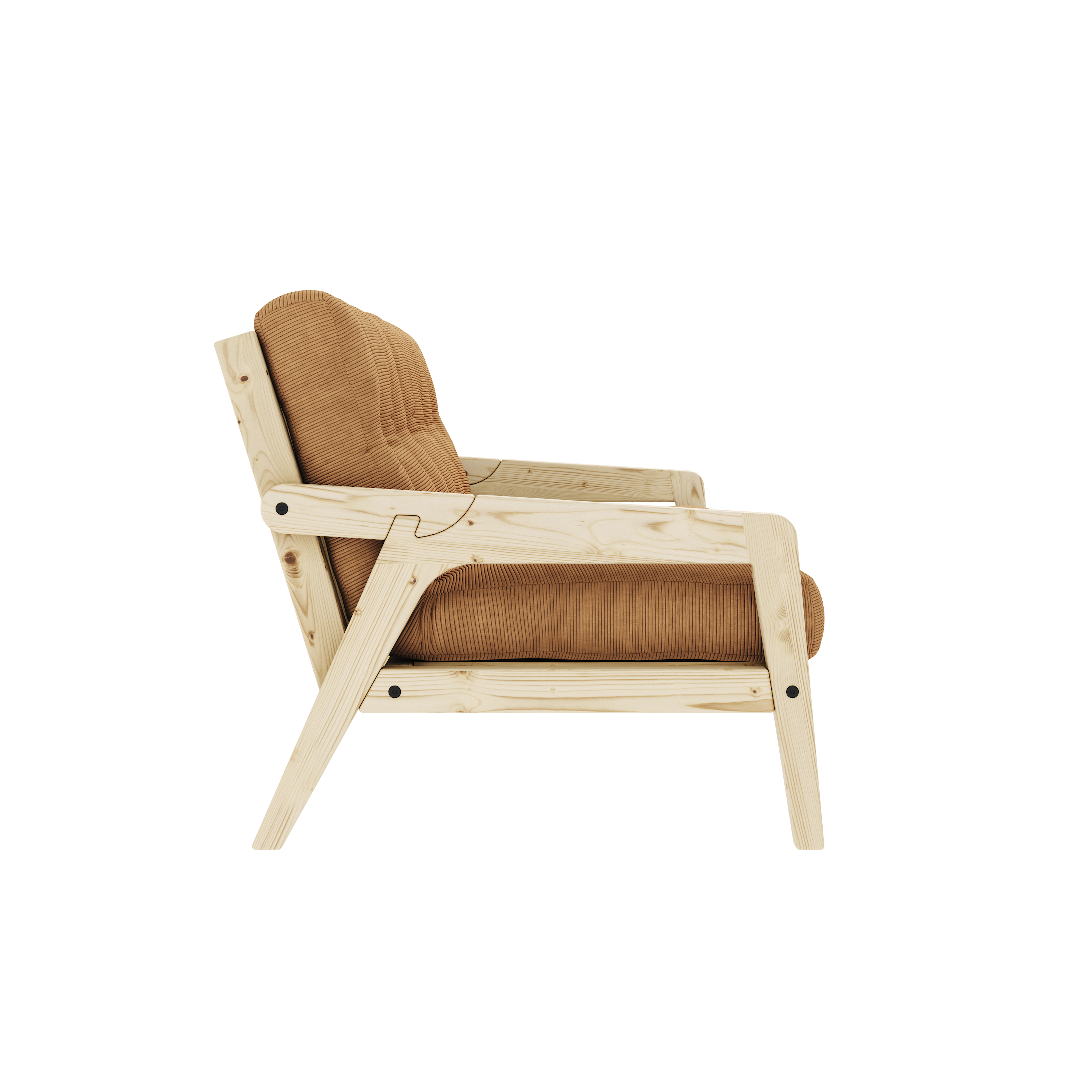 GRAB CLEAR LACQUERED W. 5-LAYER MIXED MATTRESS FUDGE BROWN