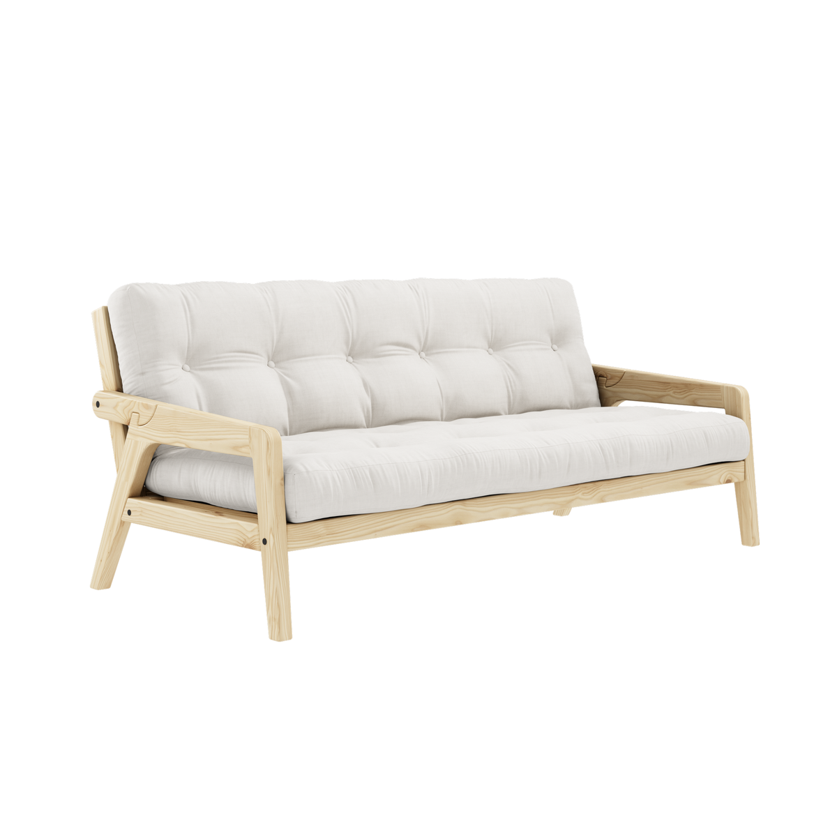 GRAB CLEAR LACQUERED W. 5-LAYER MIXED MATTRESS NATURAL