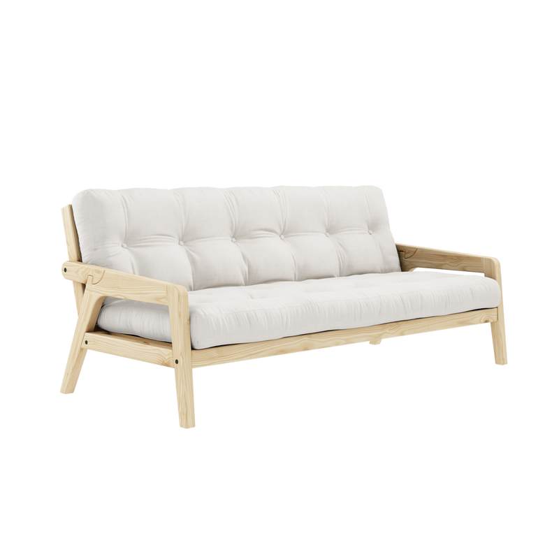 GRAB CLEAR LACQUERED W. 5-LAYER MIXED MATTRESS NATURAL