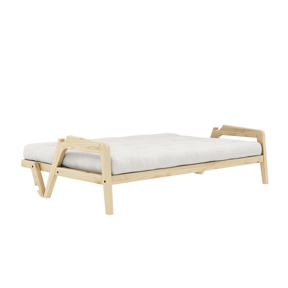 GRAB CLEAR LACQUERED W. 5-LAYER MIXED MATTRESS NATURAL