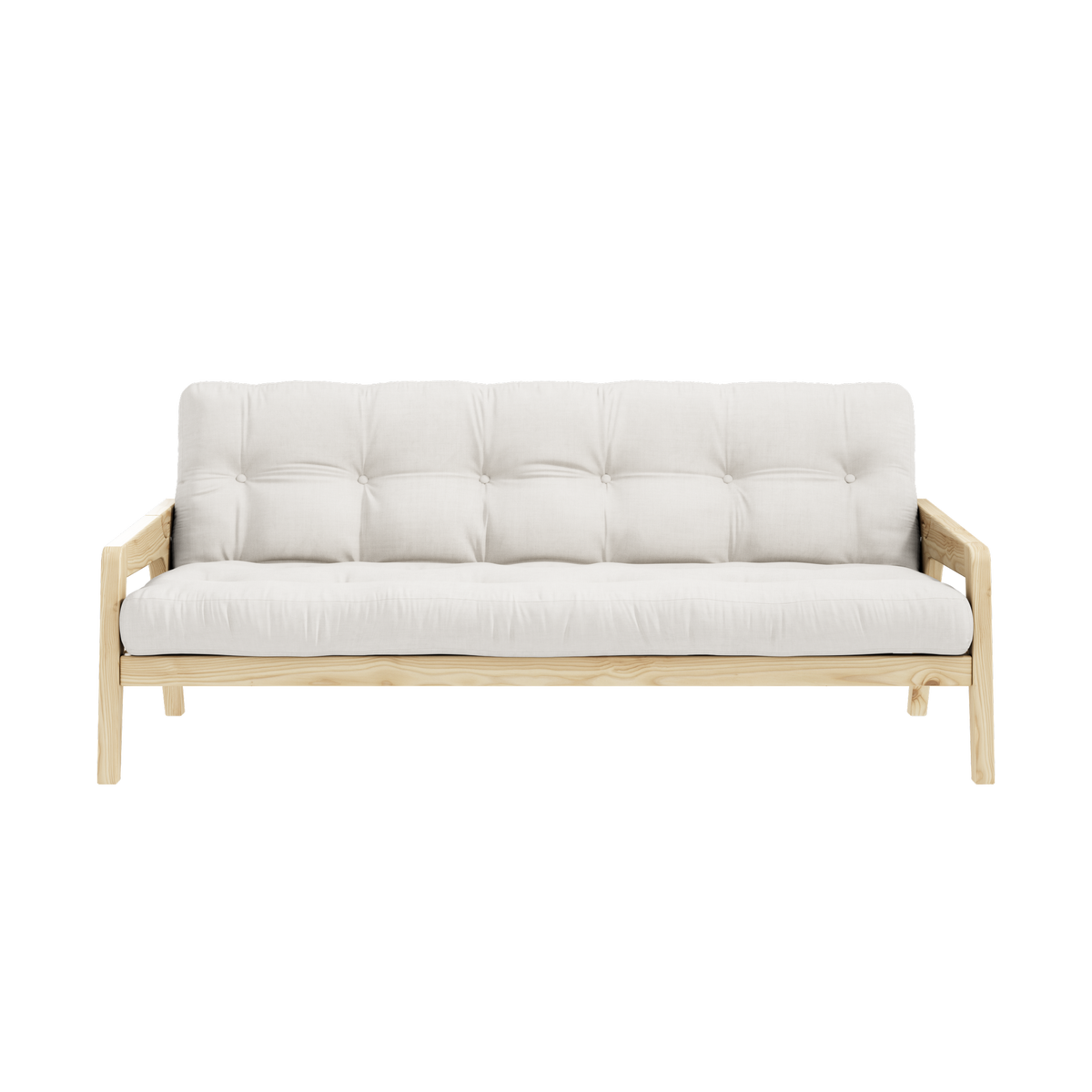 GRAB CLEAR LACQUERED W. 5-LAYER MIXED MATTRESS NATURAL