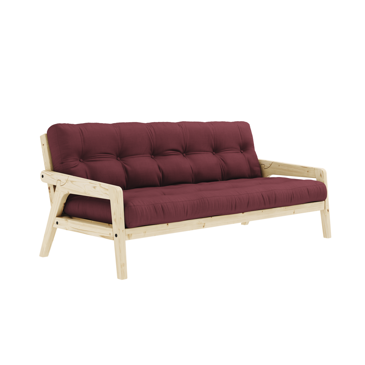 GRAB CLEAR LACQUERED W. 5-LAYER MIXED MATTRESS BORDEAUX
