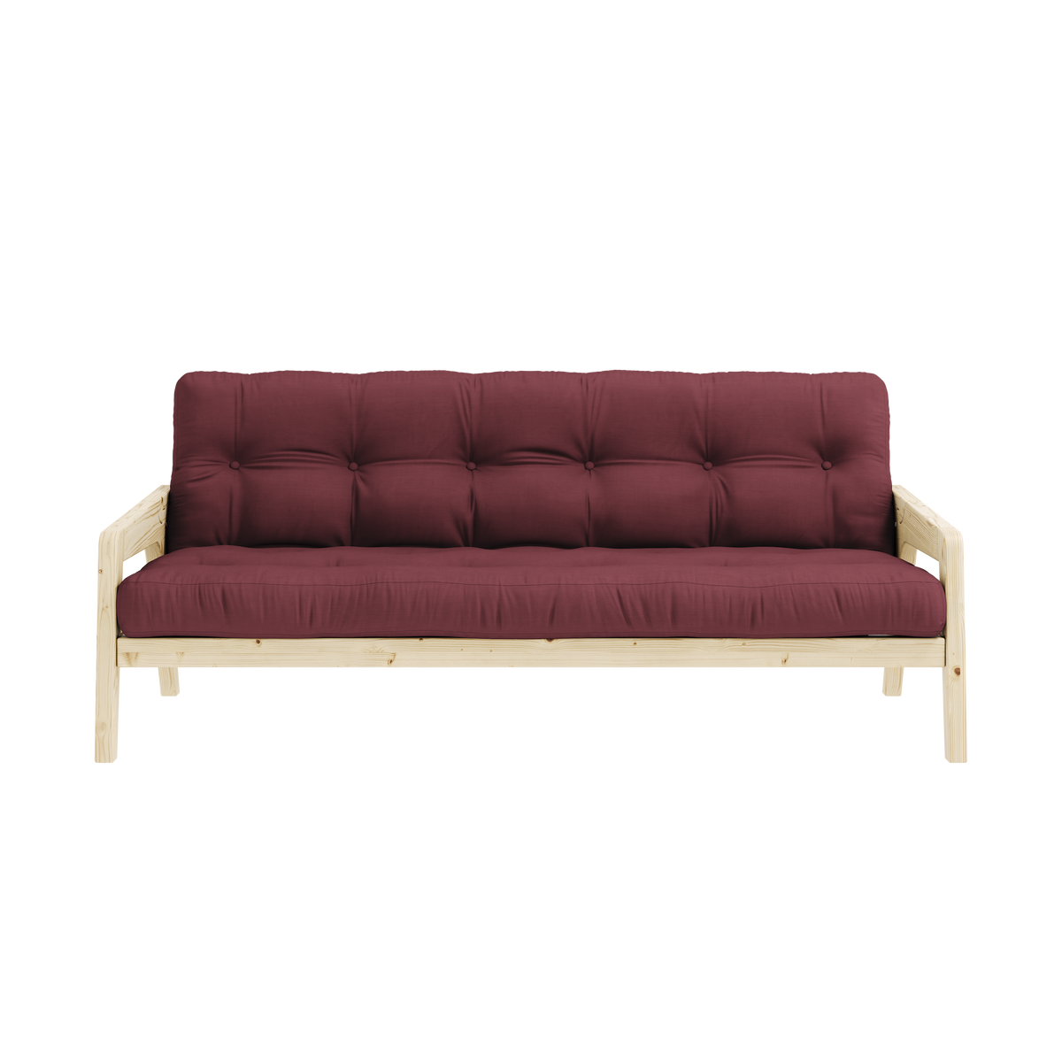 GRAB CLEAR LACQUERED W. 5-LAYER MIXED MATTRESS BORDEAUX