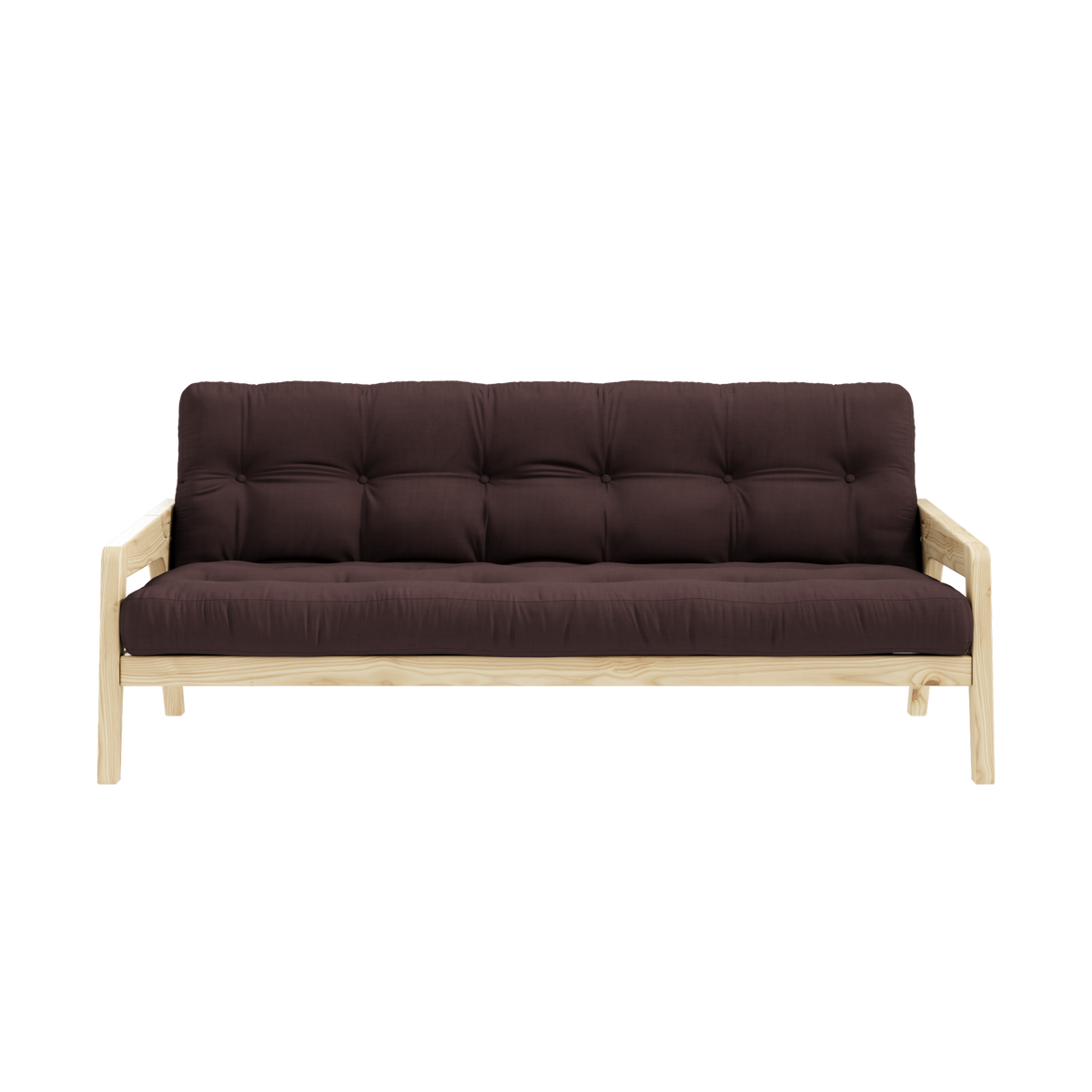 GRAB CLEAR LACQUERED W. 5-LAYER MIXED MATTRESS BROWN