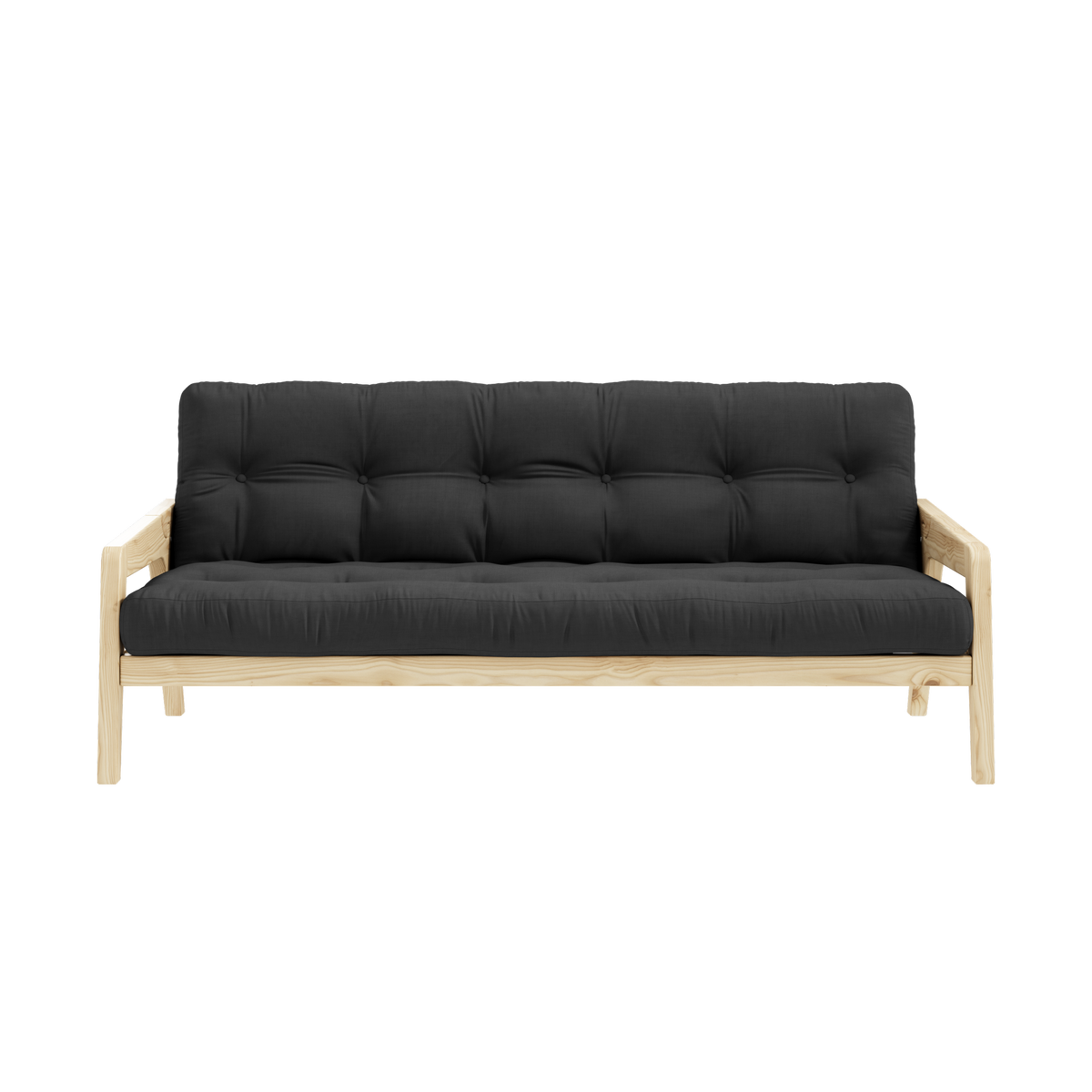 GRAB CLEAR LACQUERED W. 5-LAYER MIXED MATTRESS DARK GREY