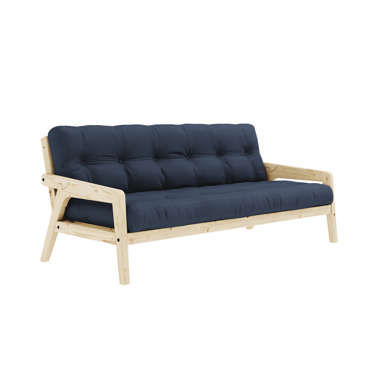 GRAB CLEAR LACQUERED W. 5-LAYER MIXED MATTRESS NAVY