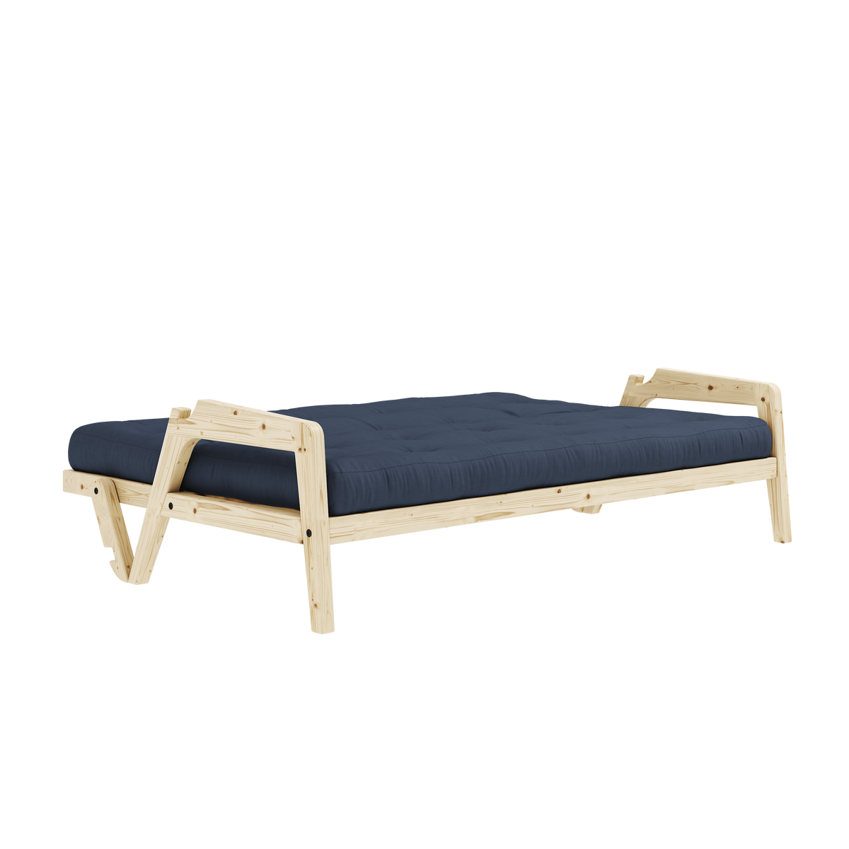 GRAB CLEAR LACQUERED W. 5-LAYER MIXED MATTRESS NAVY