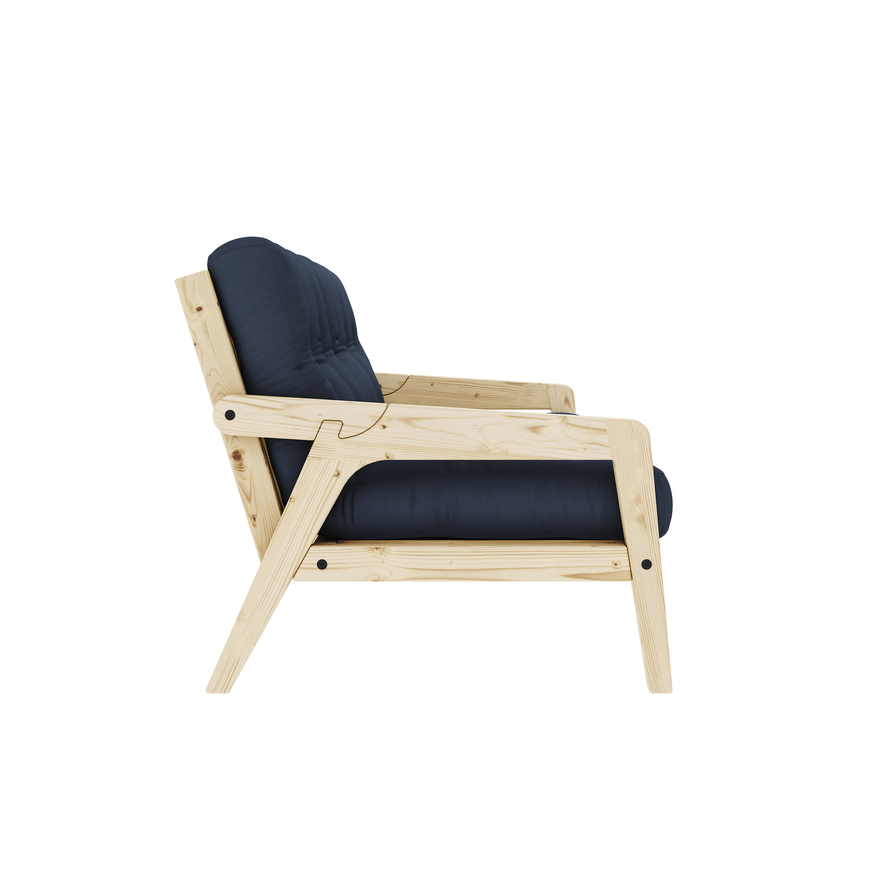 GRAB CLEAR LACQUERED W. 5-LAYER MIXED MATTRESS NAVY