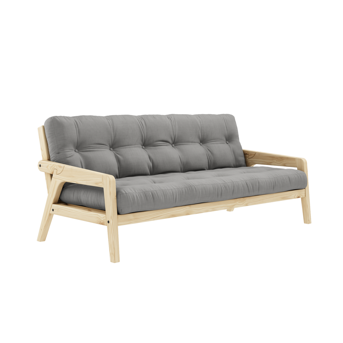 GRAB CLEAR LACQUERED W. 5-LAYER MIXED MATTRESS GREY