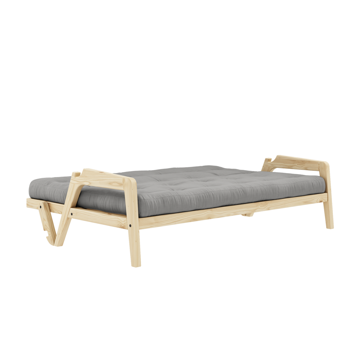 GRAB CLEAR LACQUERED W. 5-LAYER MIXED MATTRESS GREY
