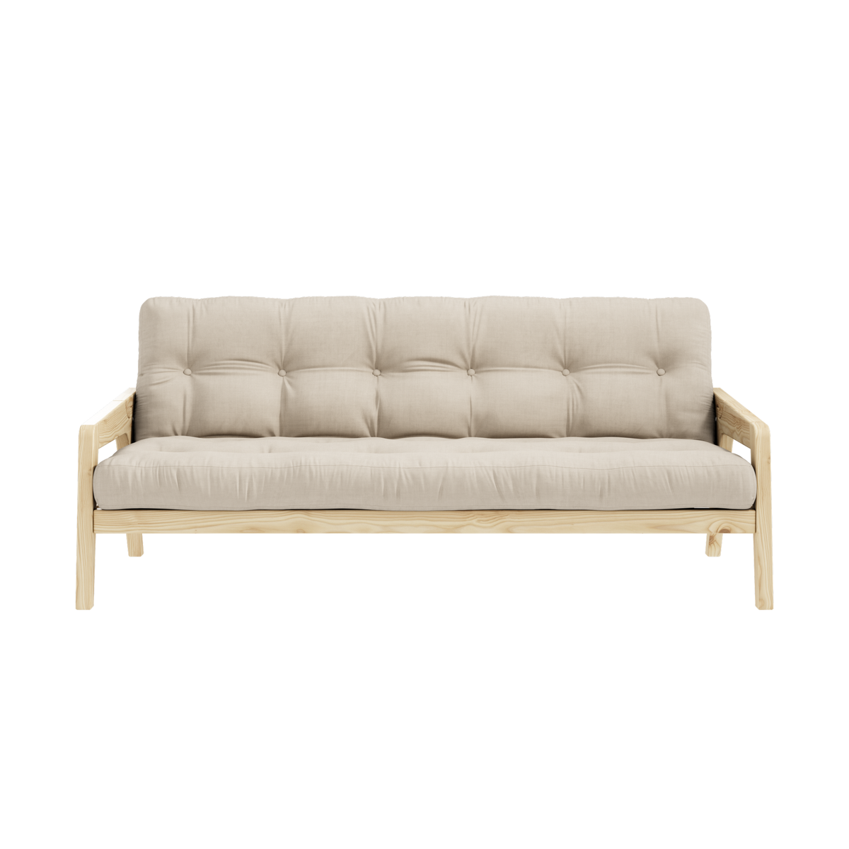 GRAB CLEAR LACQUERED W. 5-LAYER MIXED MATTRESS BEIGE