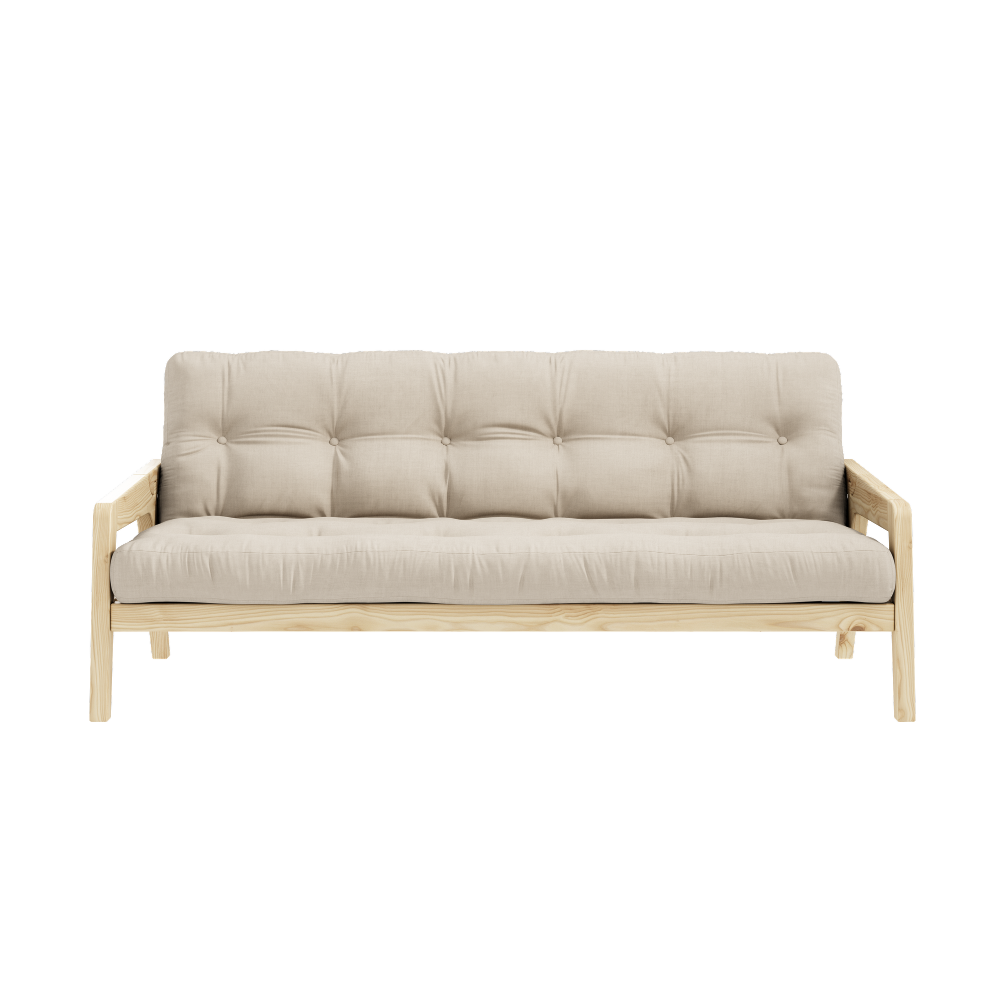 GRAB CLEAR LACQUERED W. 5-LAYER MIXED MATTRESS BEIGE