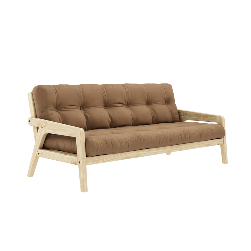 GRAB CLEAR LACQUERED W. 5-LAYER MIXED MATTRESS MOCCA