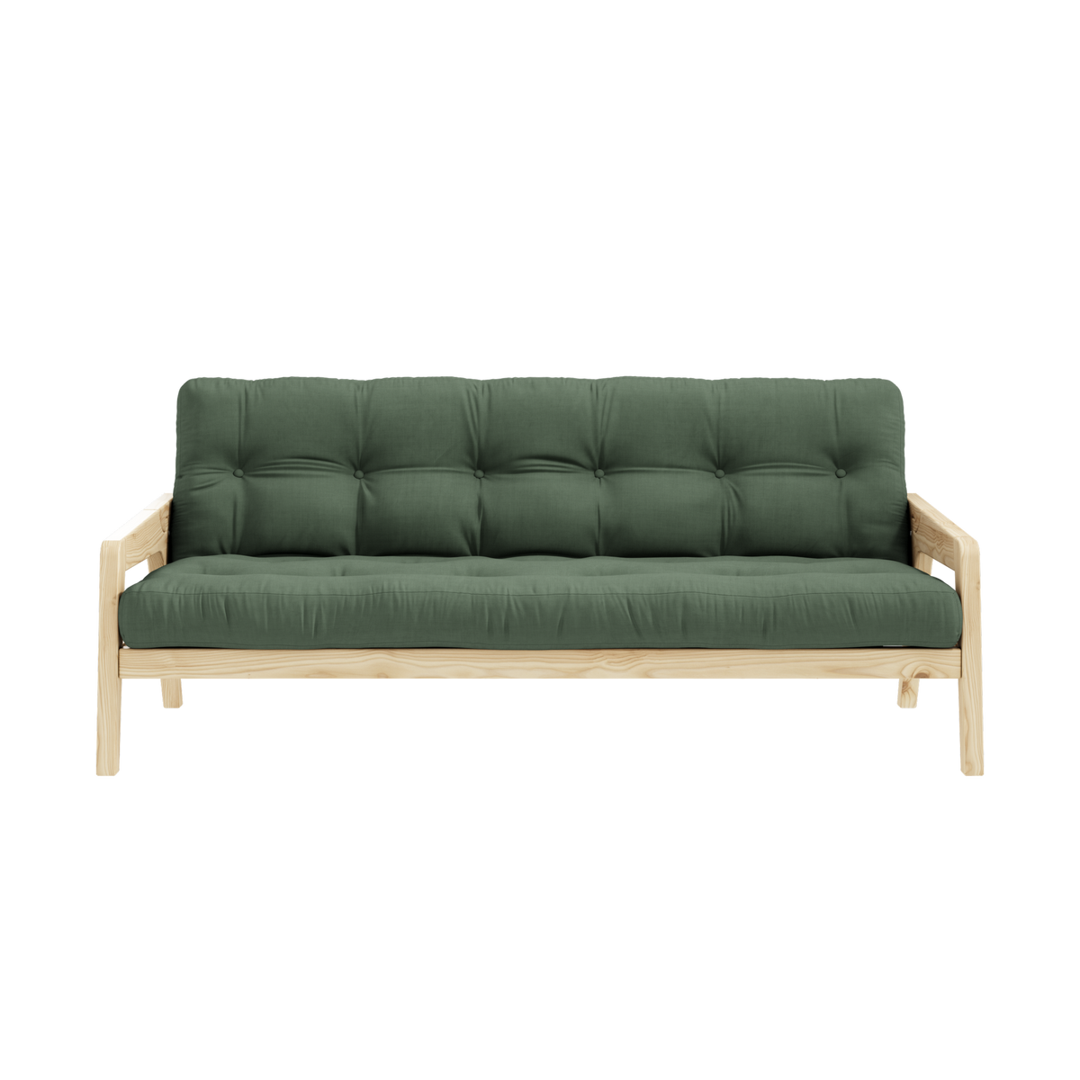 GRAB CLEAR LACQUERED W. 5-LAYER MIXED MATTRESS OLIVE GREEN
