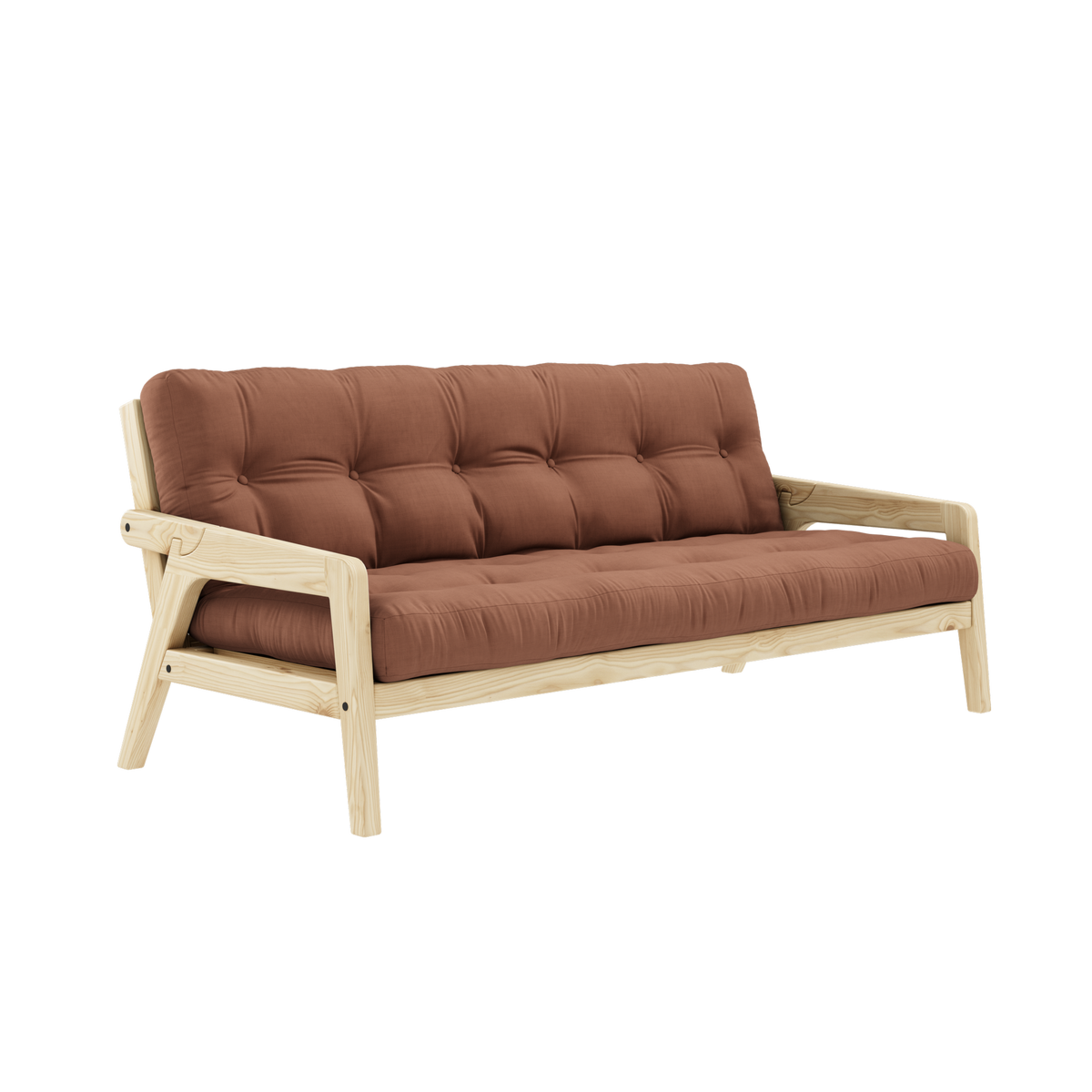 GRAB CLEAR LACQUERED W. 5-LAYER MIXED MATTRESS CLAY BROWN