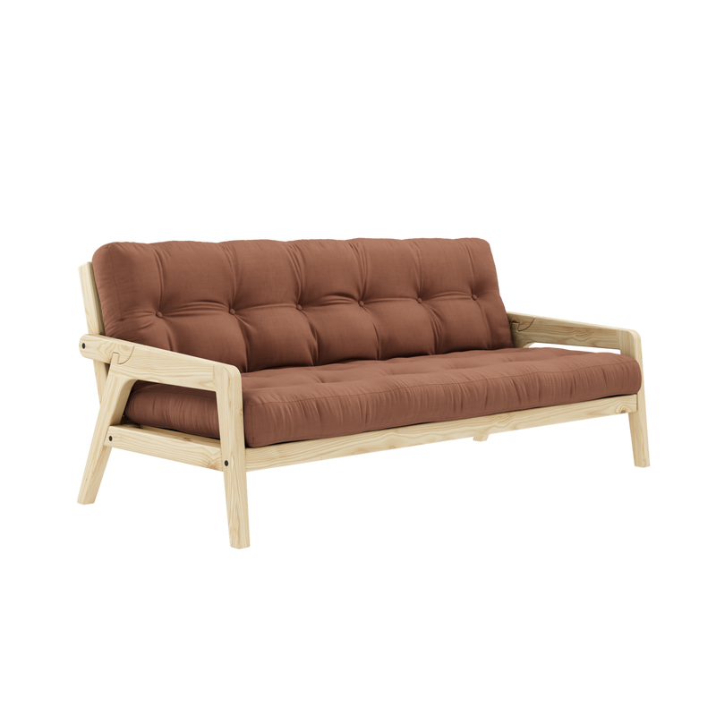 GRAB CLEAR LACQUERED W. 5-LAYER MIXED MATTRESS CLAY BROWN