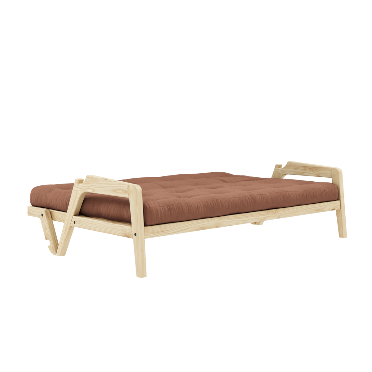 GRAB CLEAR LACQUERED W. 5-LAYER MIXED MATTRESS CLAY BROWN
