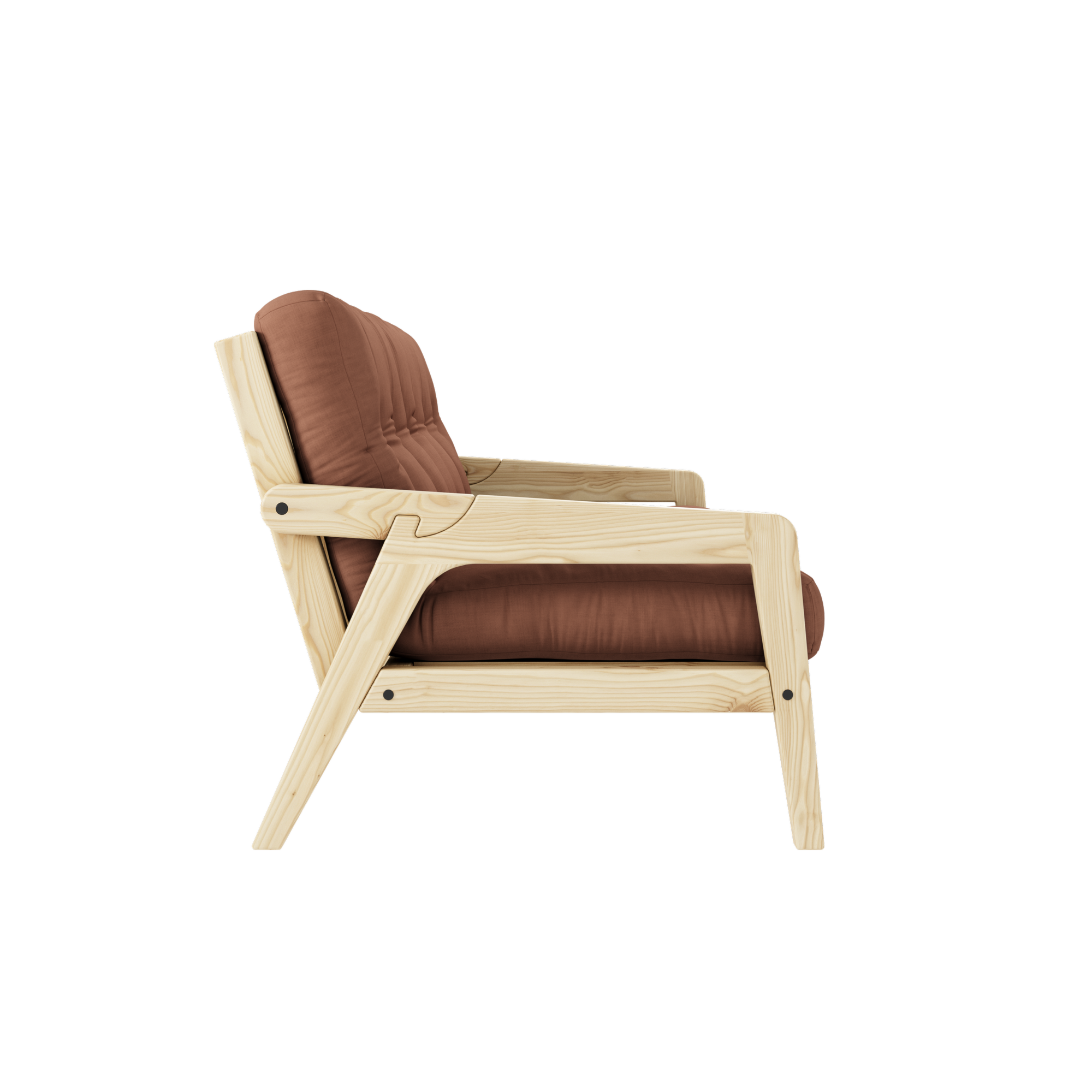 GRAB CLEAR LACQUERED W. 5-LAYER MIXED MATTRESS CLAY BROWN