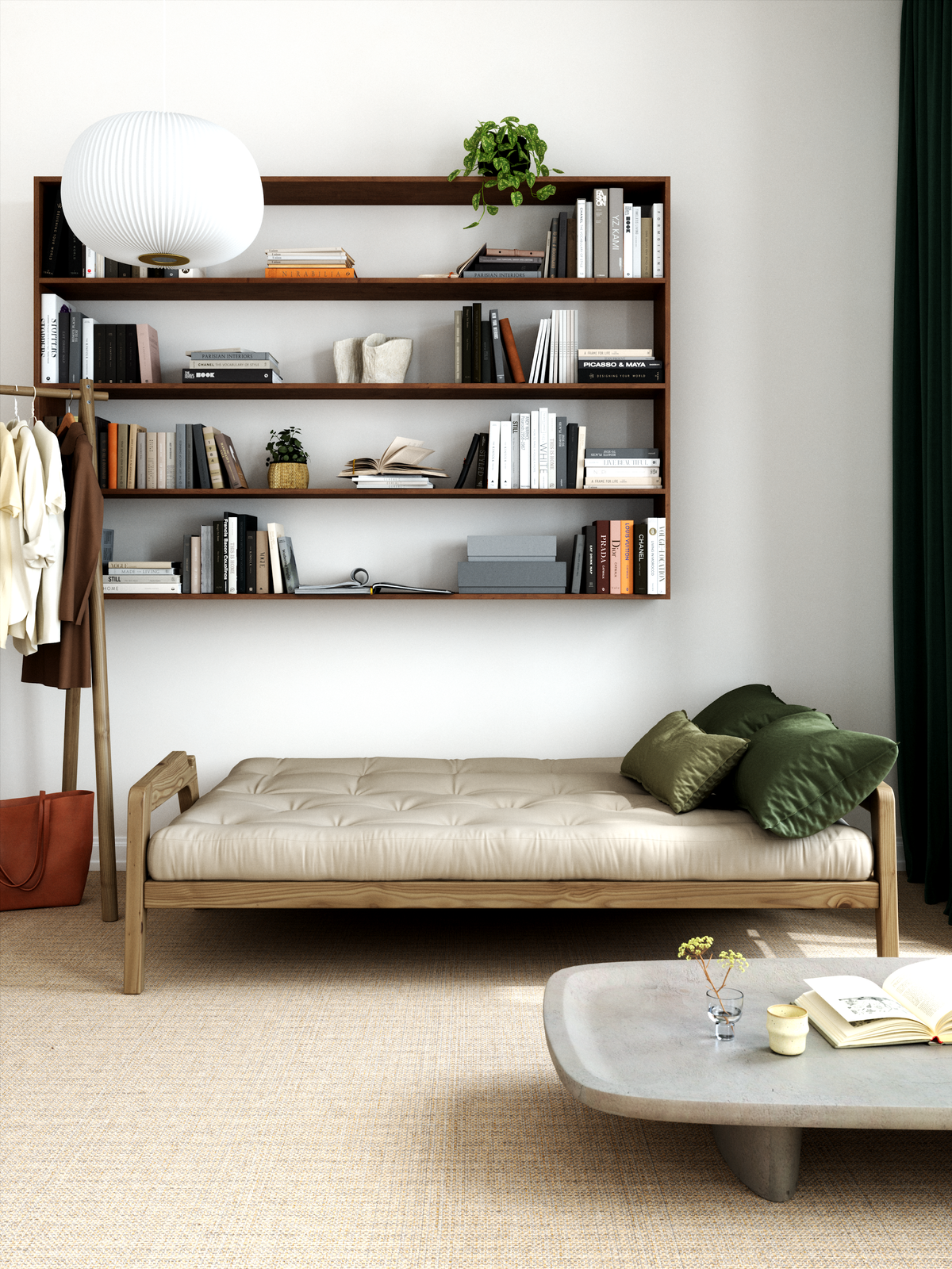 GRAB CLEAR LACQUERED W. 5-LAYER MIXED MATTRESS GREY