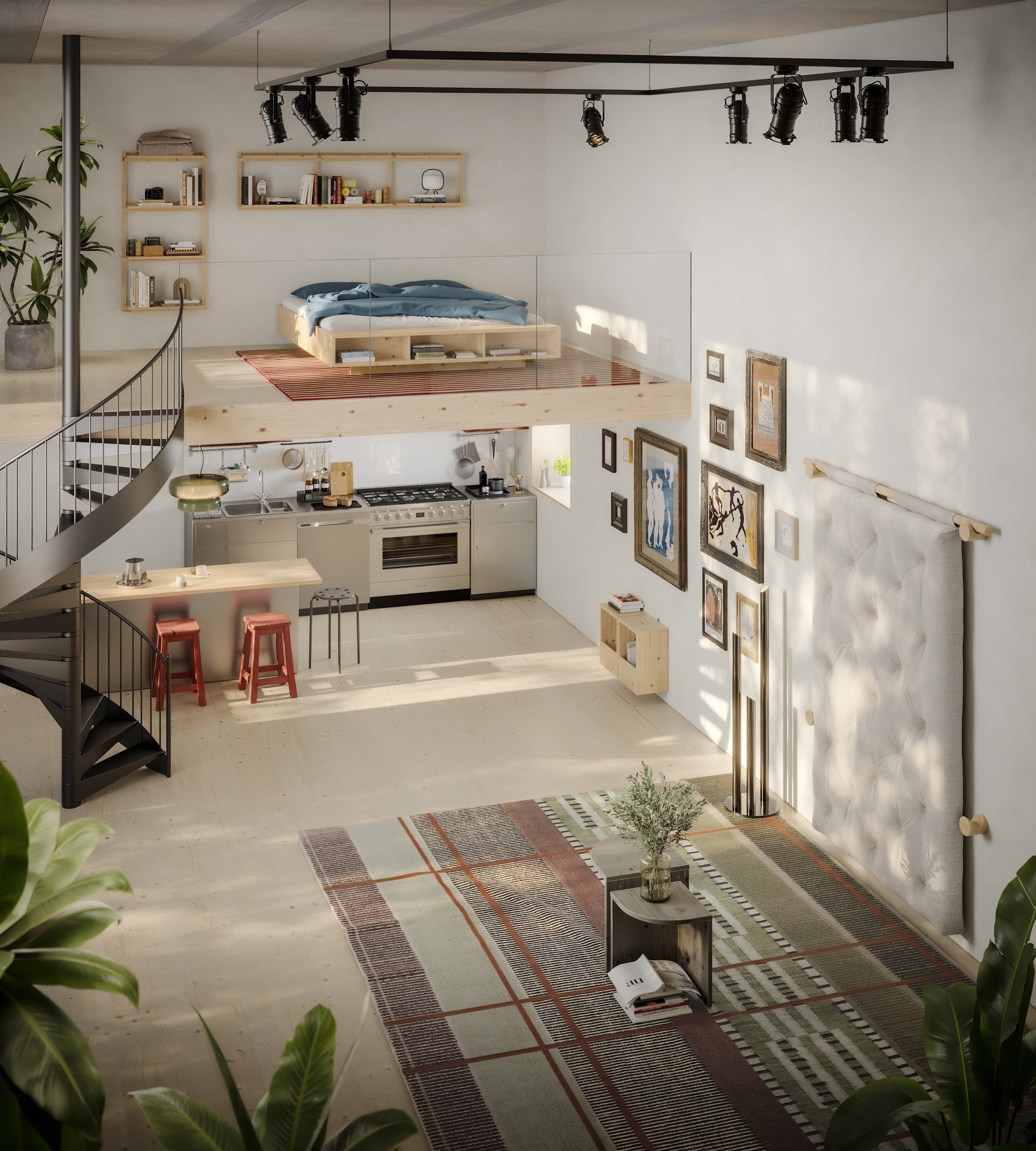 HOOKED RAW 135 x 200 W. BRAVO MATTRESS NATURAL