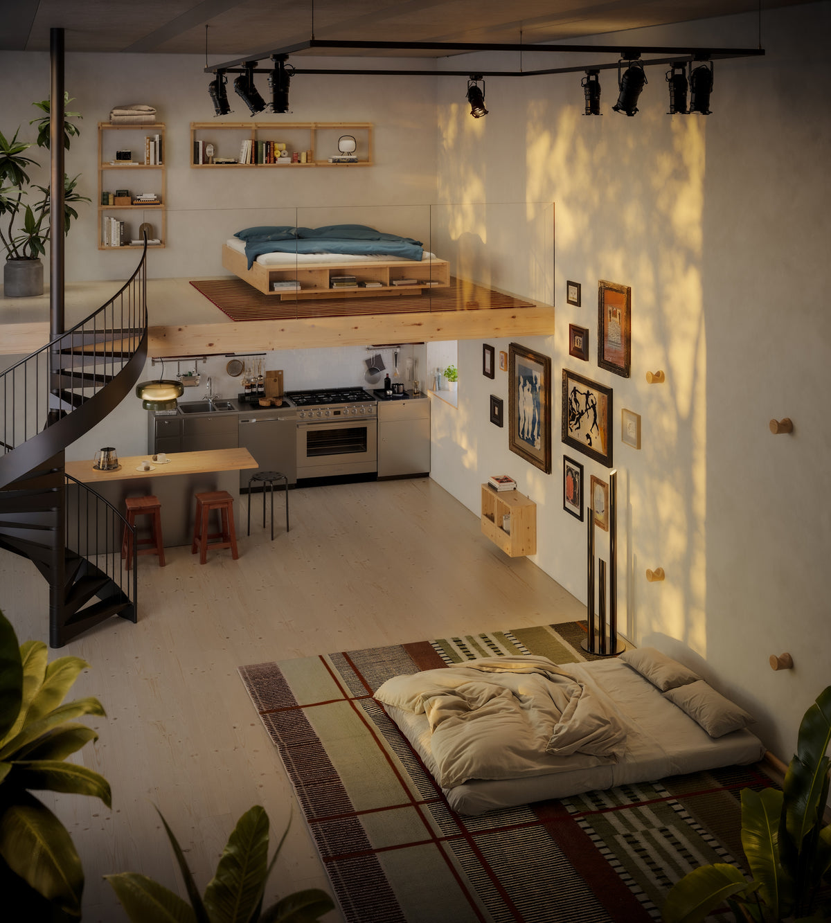 HOOKED RAW 135 X 200 W. BRAVO MATTRESS MELLOW BROWN