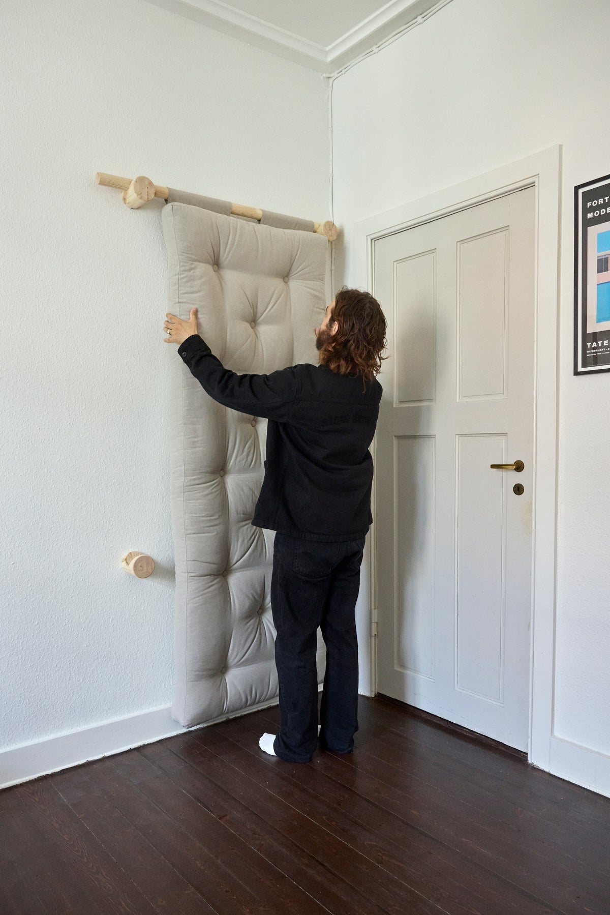 HOOKED RAW 75 x 200 W. BRAVO MATTRESS NATURAL