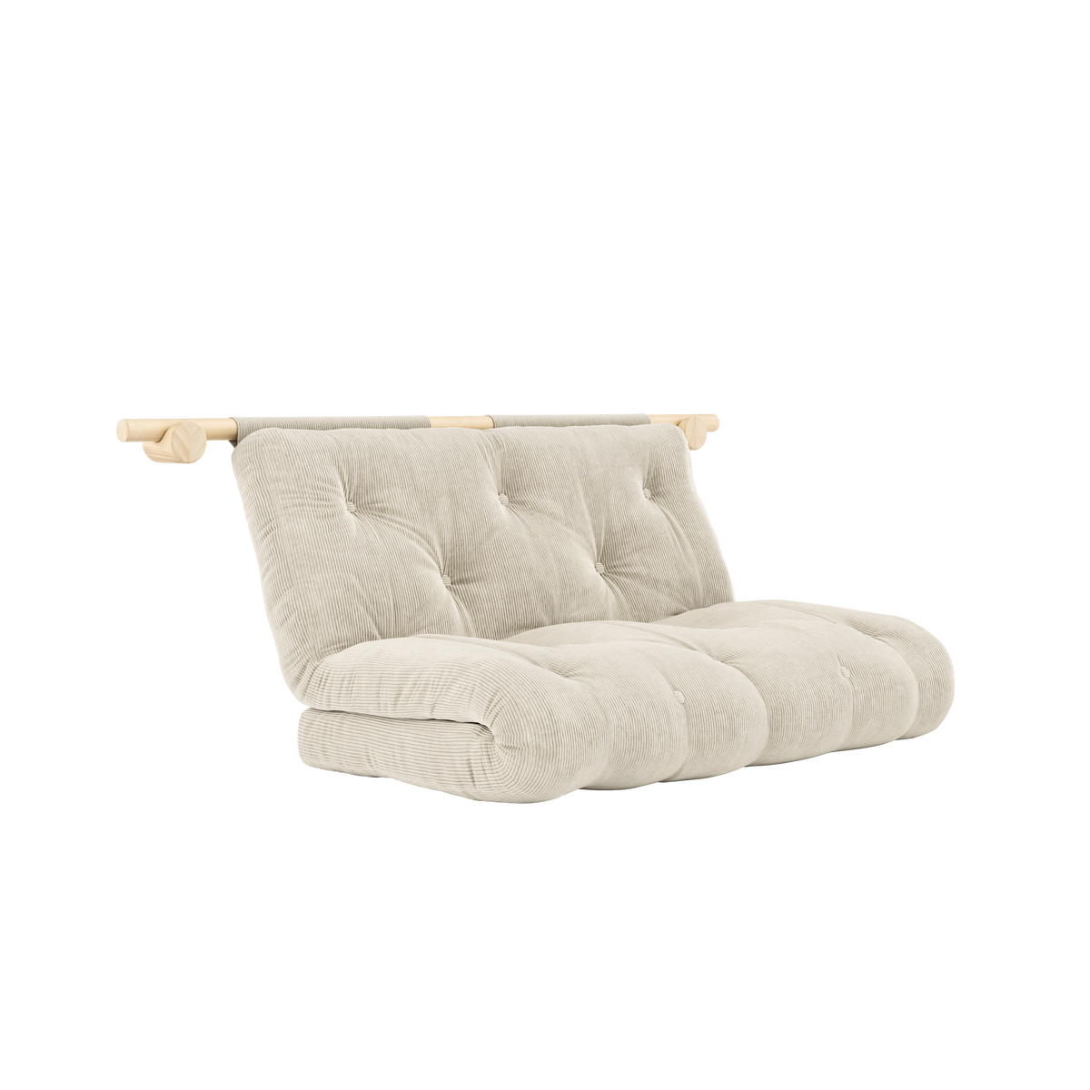 HOOKED RAW 135 X 200 W. BRAVO MATTRESS IVORY