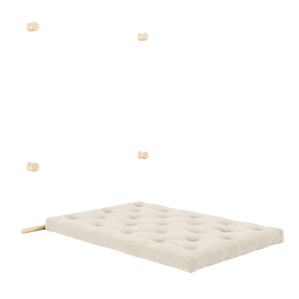 HOOKED RAW 135 X 200 W. BRAVO MATTRESS IVORY