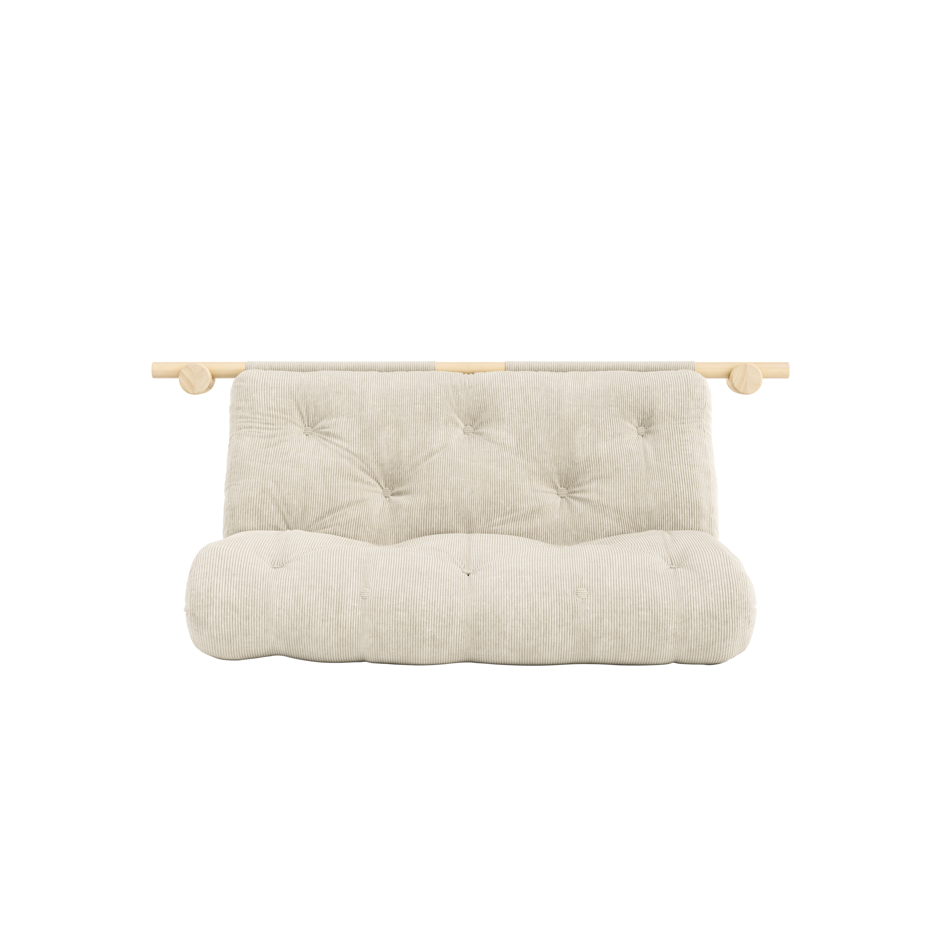 HOOKED RAW 135 X 200 W. BRAVO MATTRESS IVORY