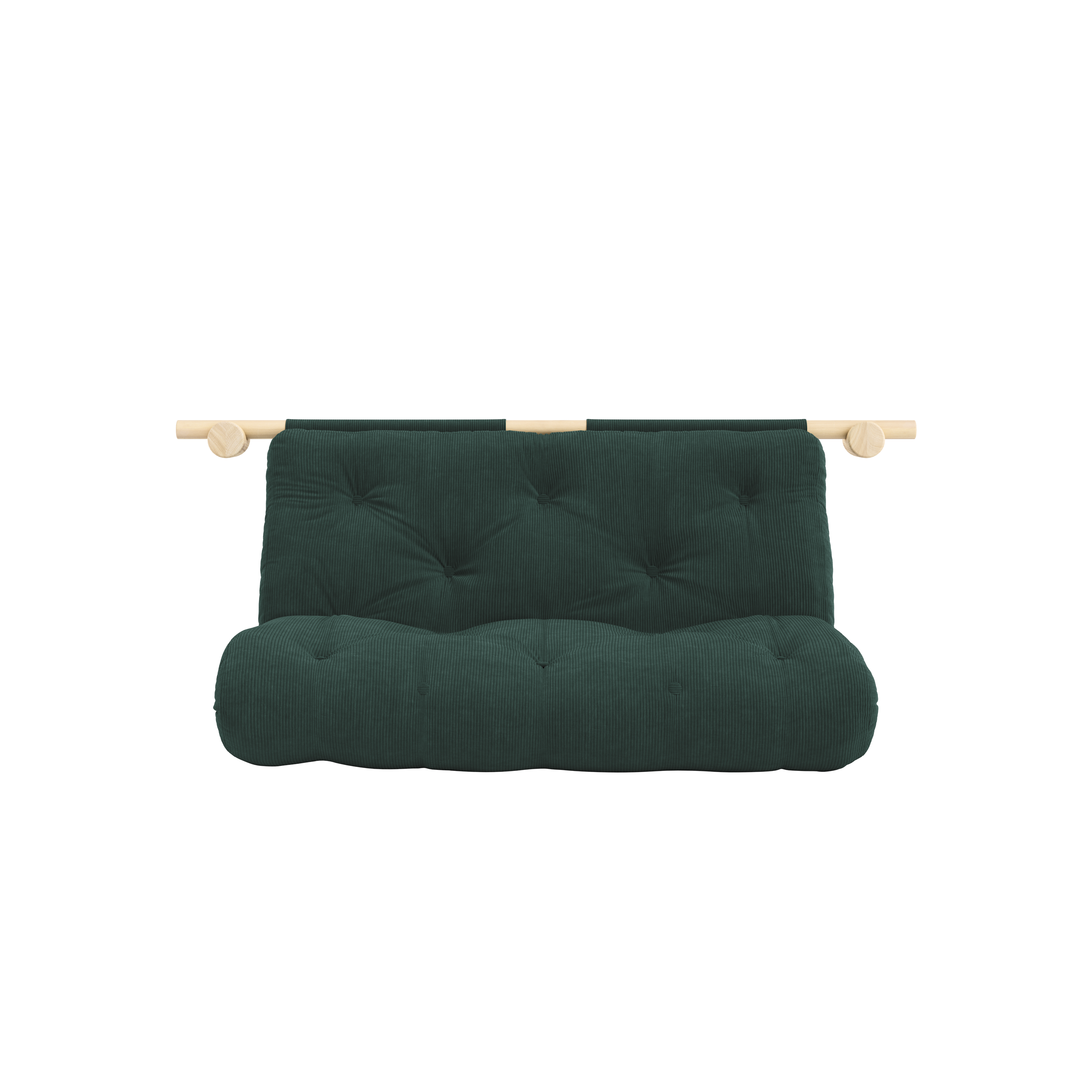 HOOKED RAW 135 x 200 W. BRAVO MATTRESS SEAWEED