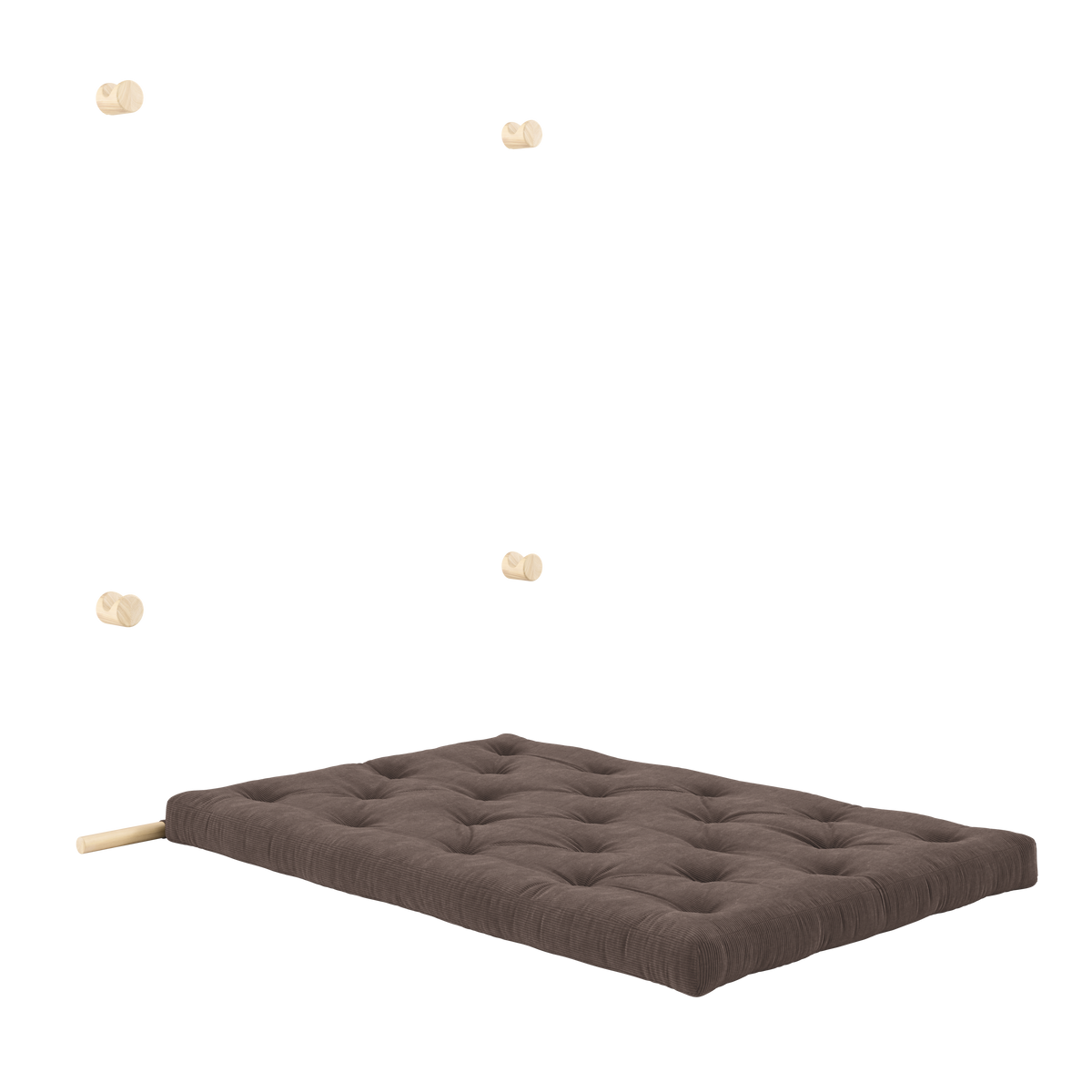 HOOKED RAW 135 x 200 W. BRAVO MATTRESS CHOCOLATE