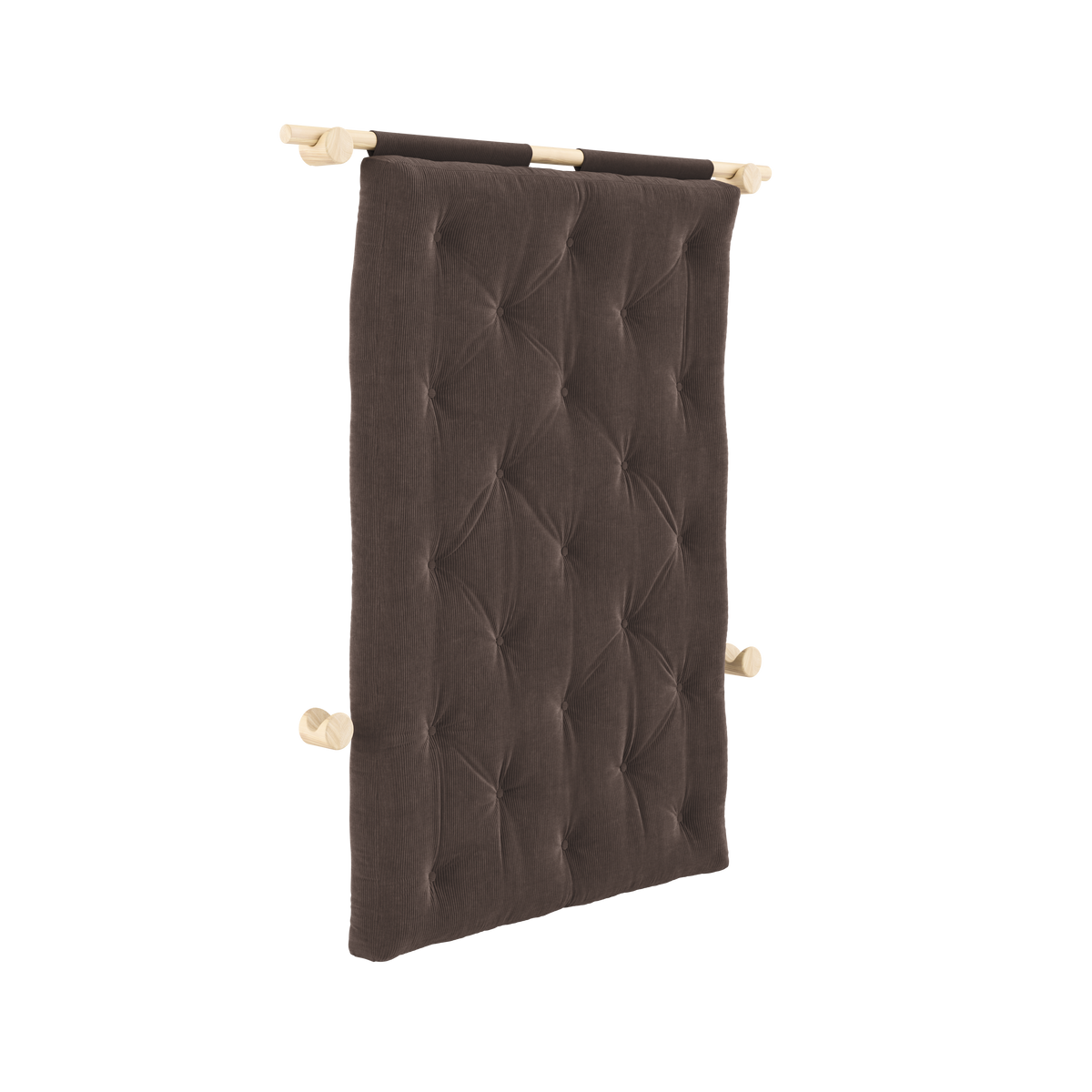 HOOKED RAW 135 x 200 W. BRAVO MATTRESS CHOCOLATE